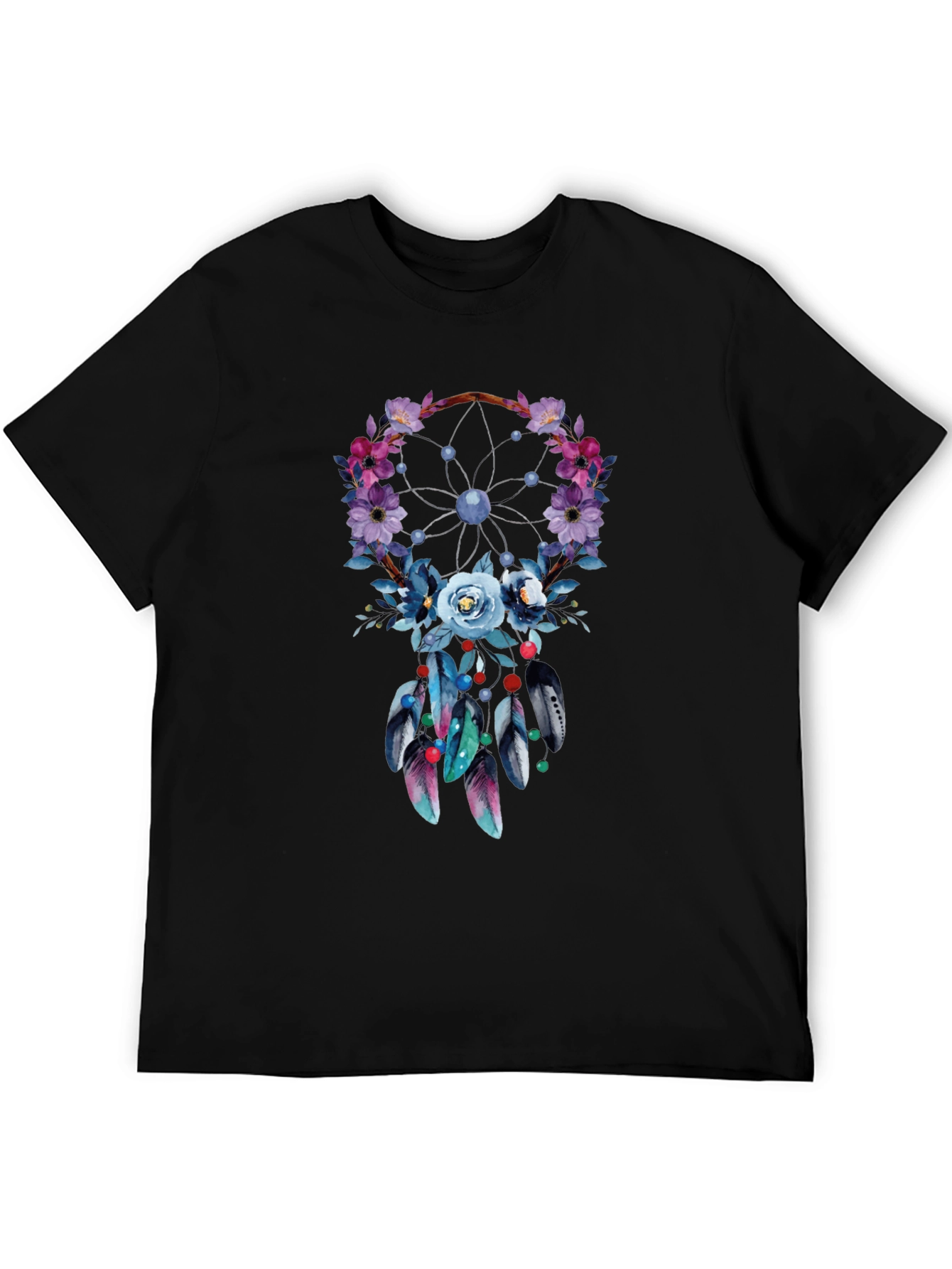 Floral Dreamcatcher Graphic Tee - Stylish Comfort