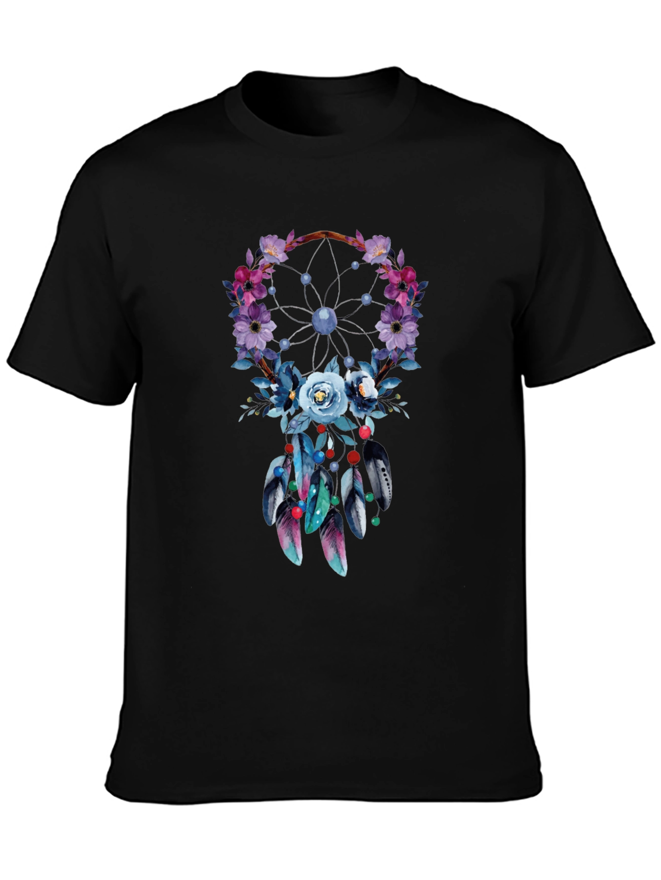 Floral Dreamcatcher Graphic Tee - Stylish Comfort