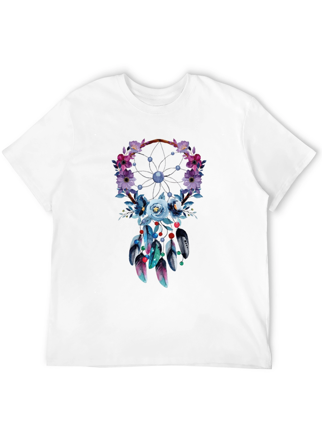 Floral Dreamcatcher Graphic Tee - Stylish Comfort