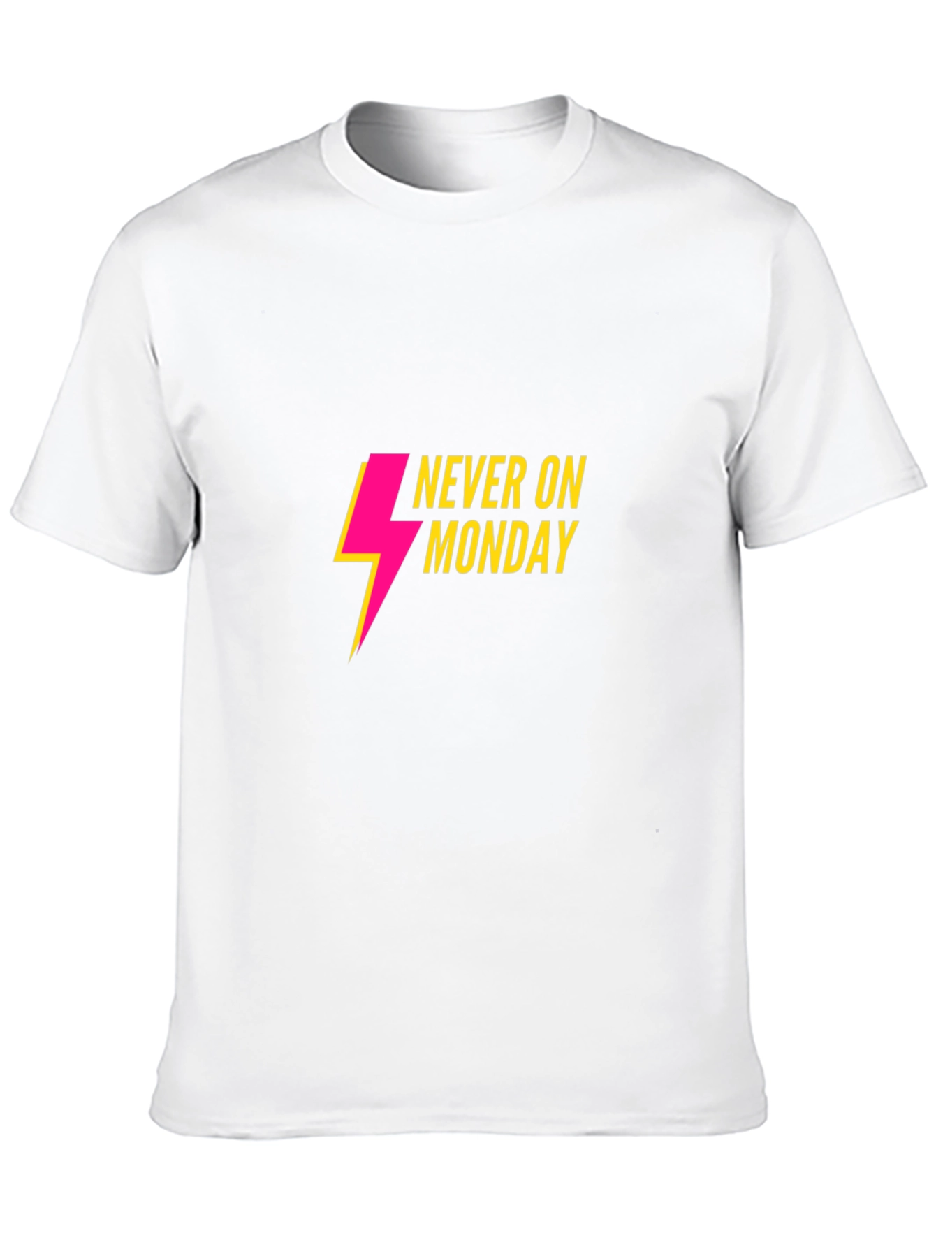 Never On Monday T-Shirt - Black Casual Tee