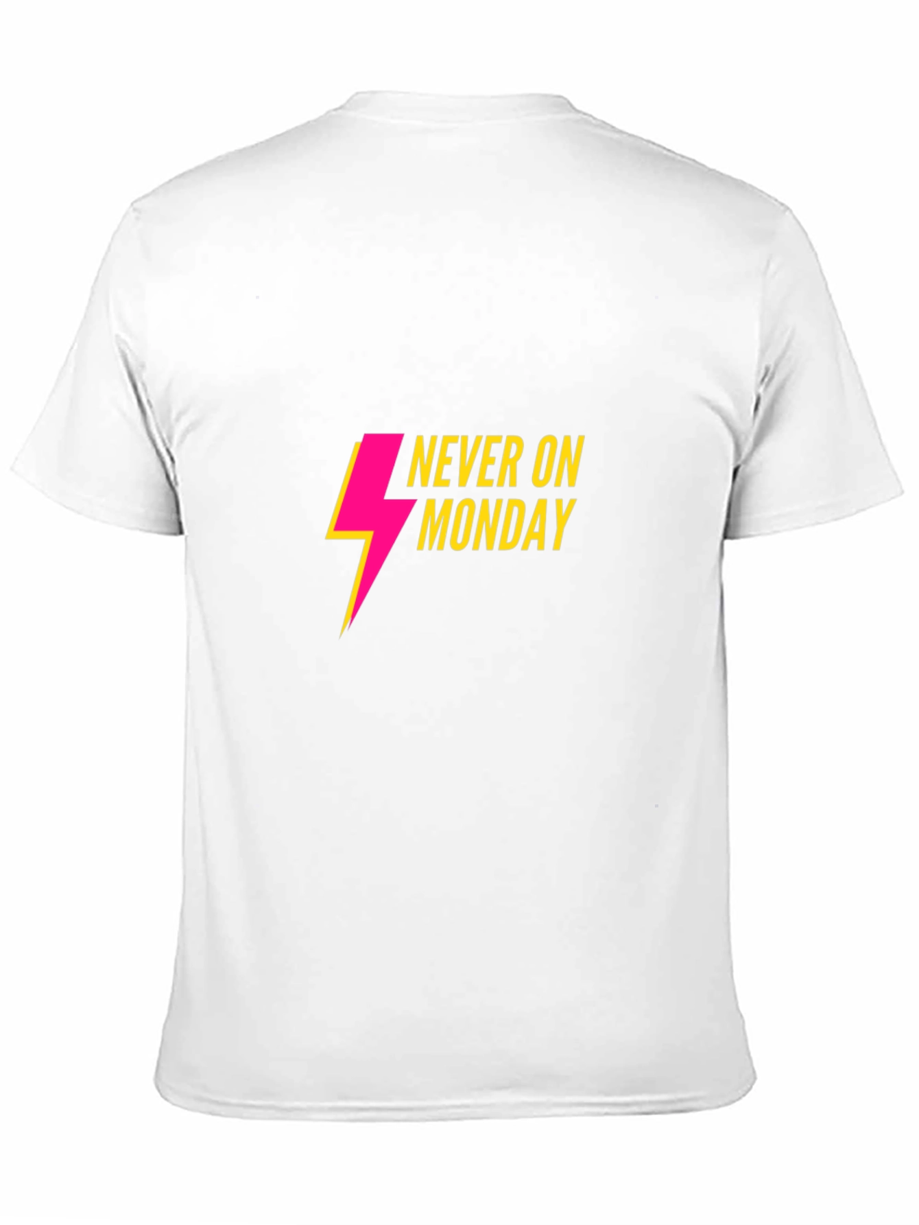 Never On Monday T-Shirt - Black Casual Tee