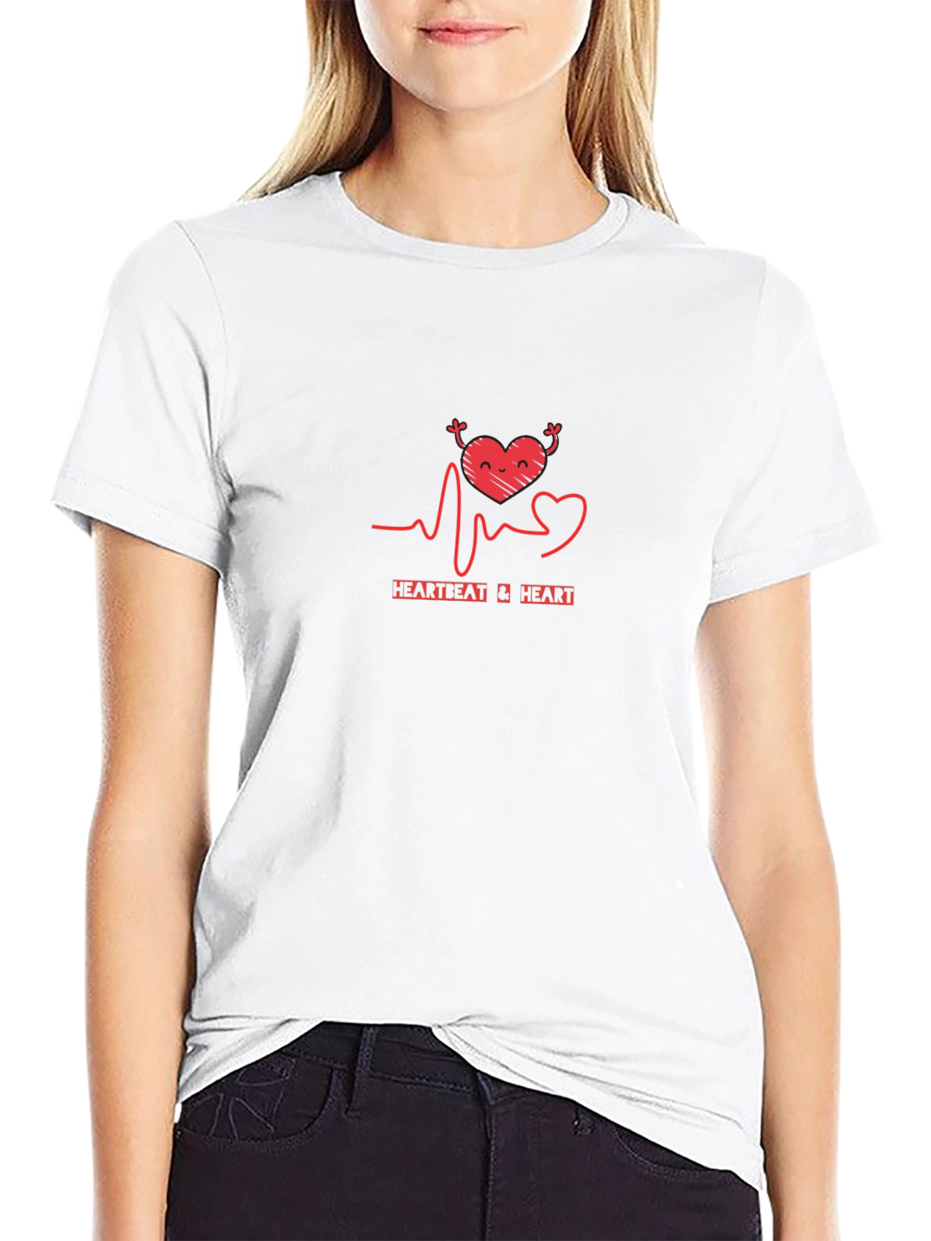 Heartbeat Heart Graphic T-Shirt