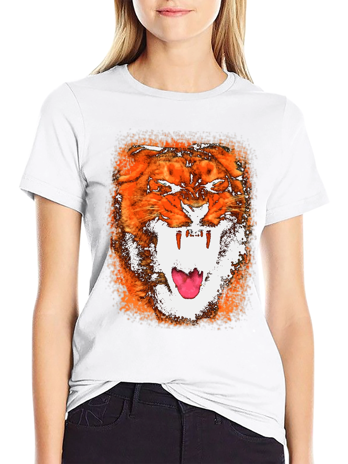 Roaring Tiger Graphic Black T-Shirt