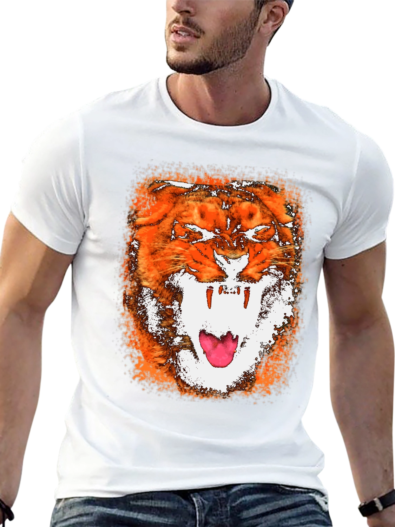 Roaring Tiger Graphic Black T-Shirt