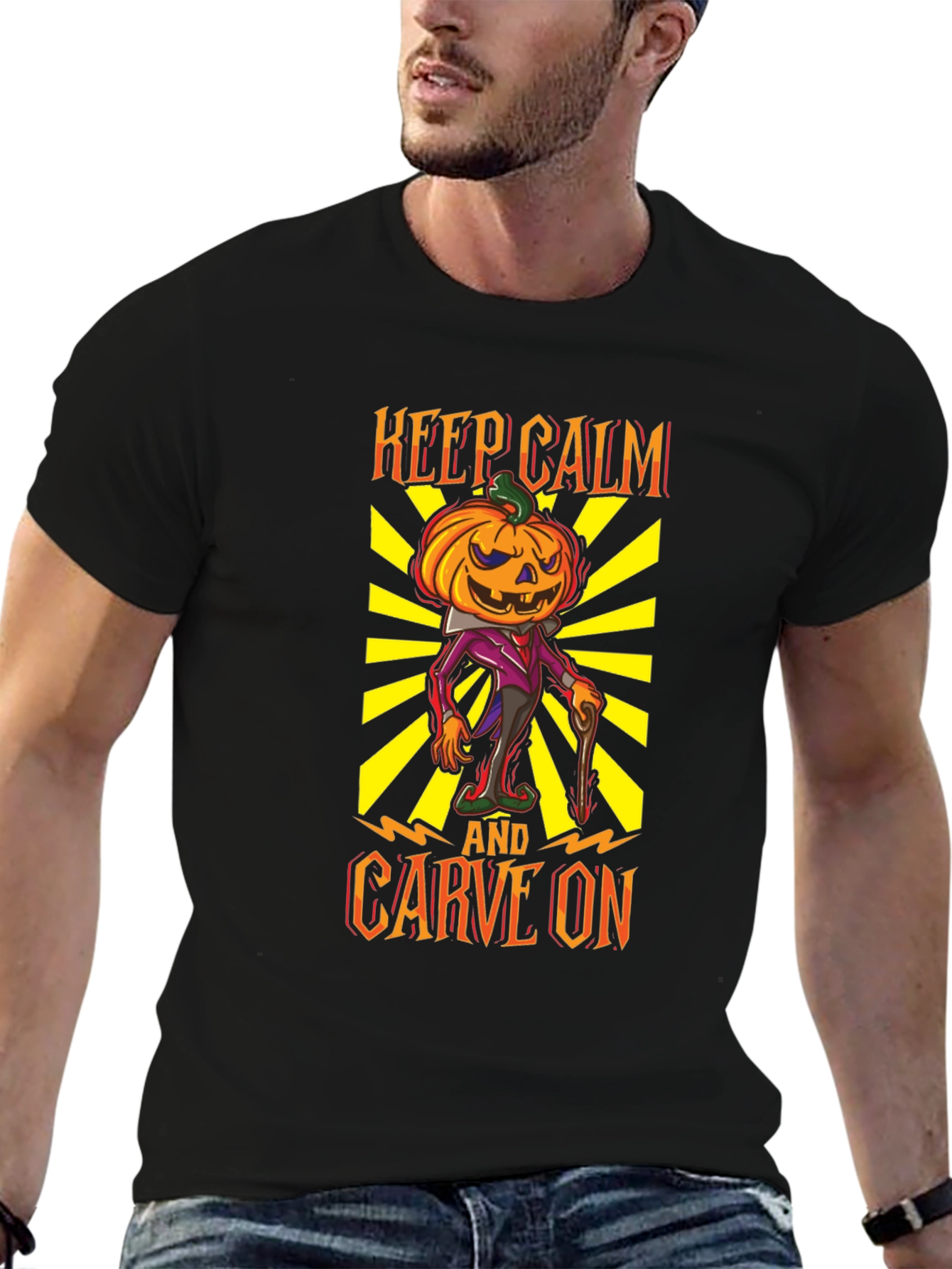 Keep Calm and Carve On Halloween T-Shirt