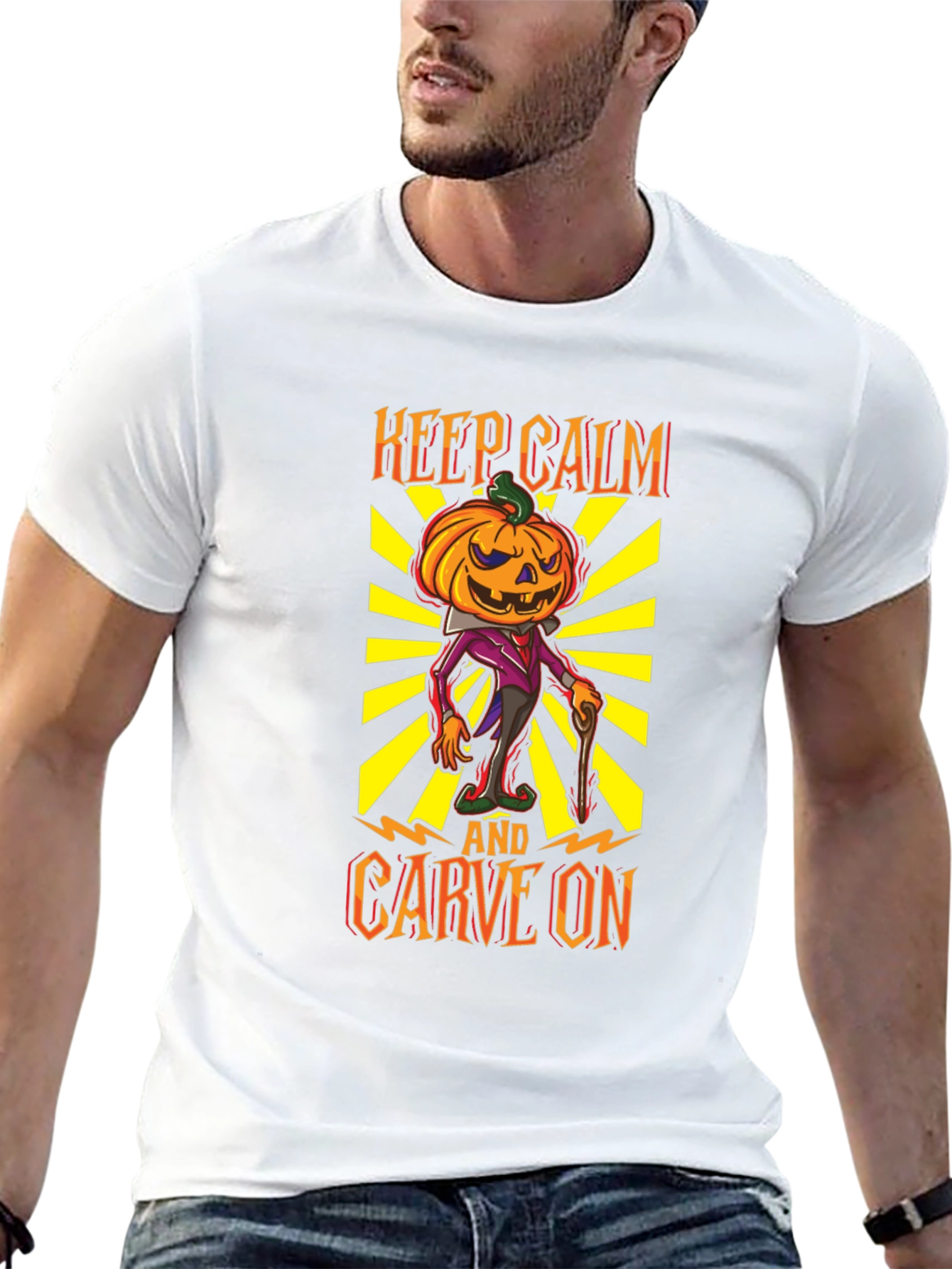 Keep Calm and Carve On Halloween T-Shirt