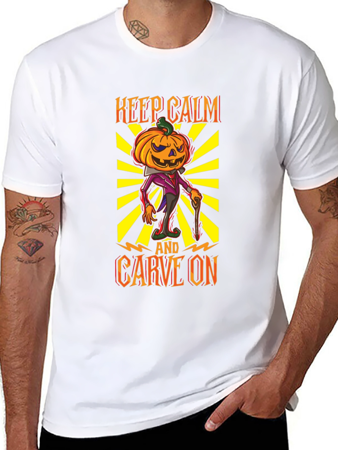 Keep Calm and Carve On Halloween T-Shirt