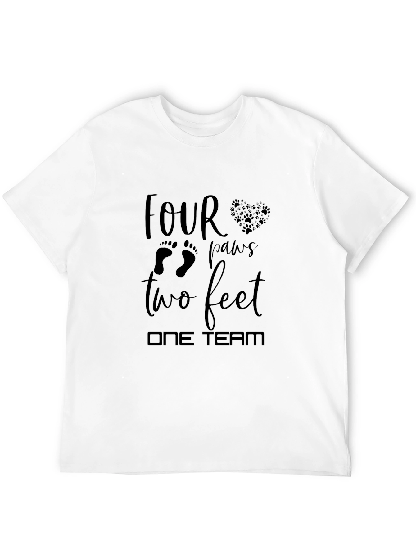 Four Paws Two Feet One Team Graphic Tee