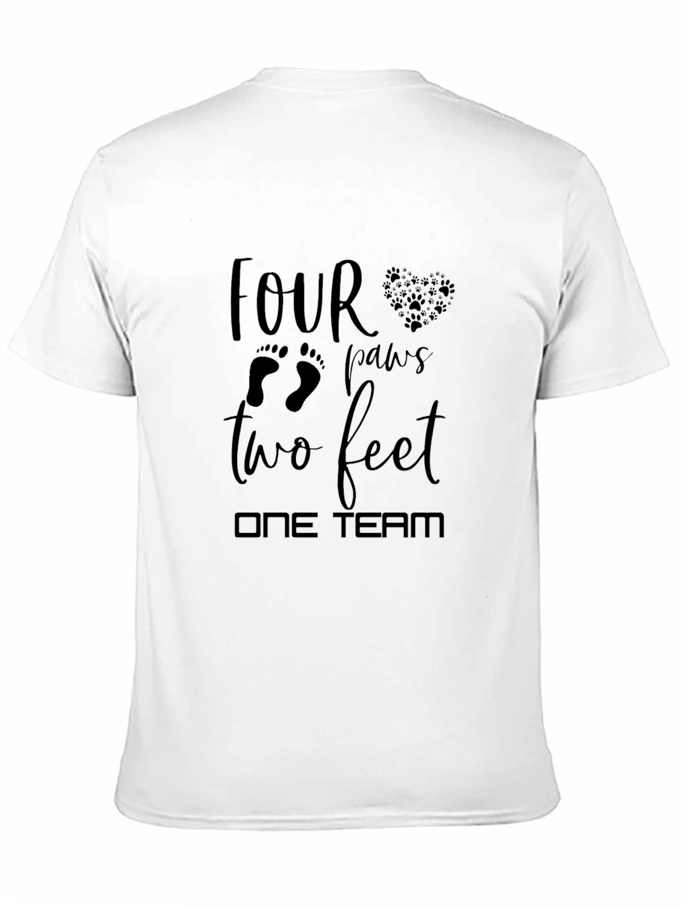 Four Paws Two Feet One Team Graphic Tee