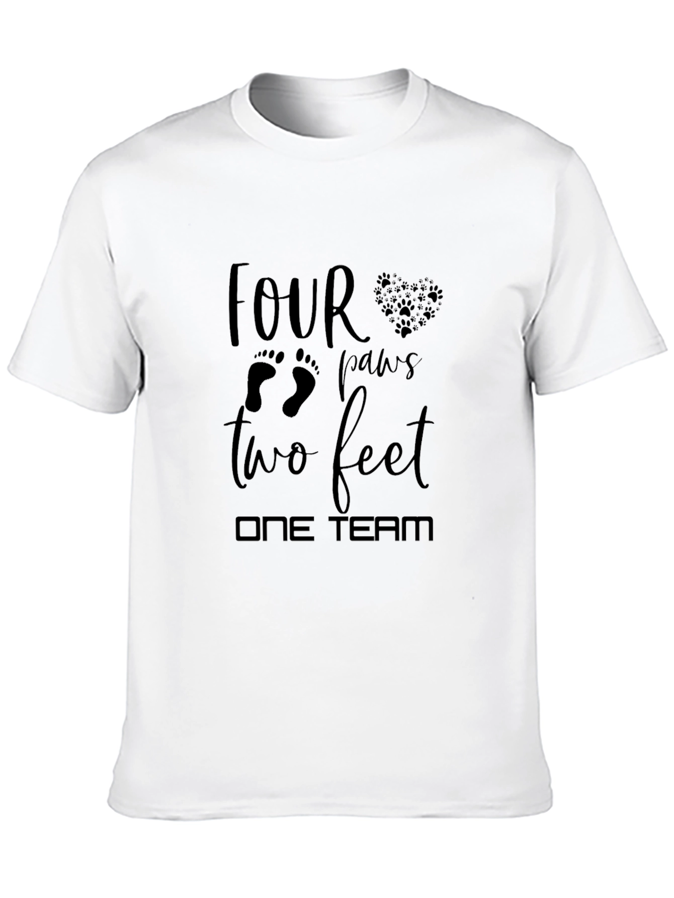 Four Paws Two Feet One Team Graphic Tee
