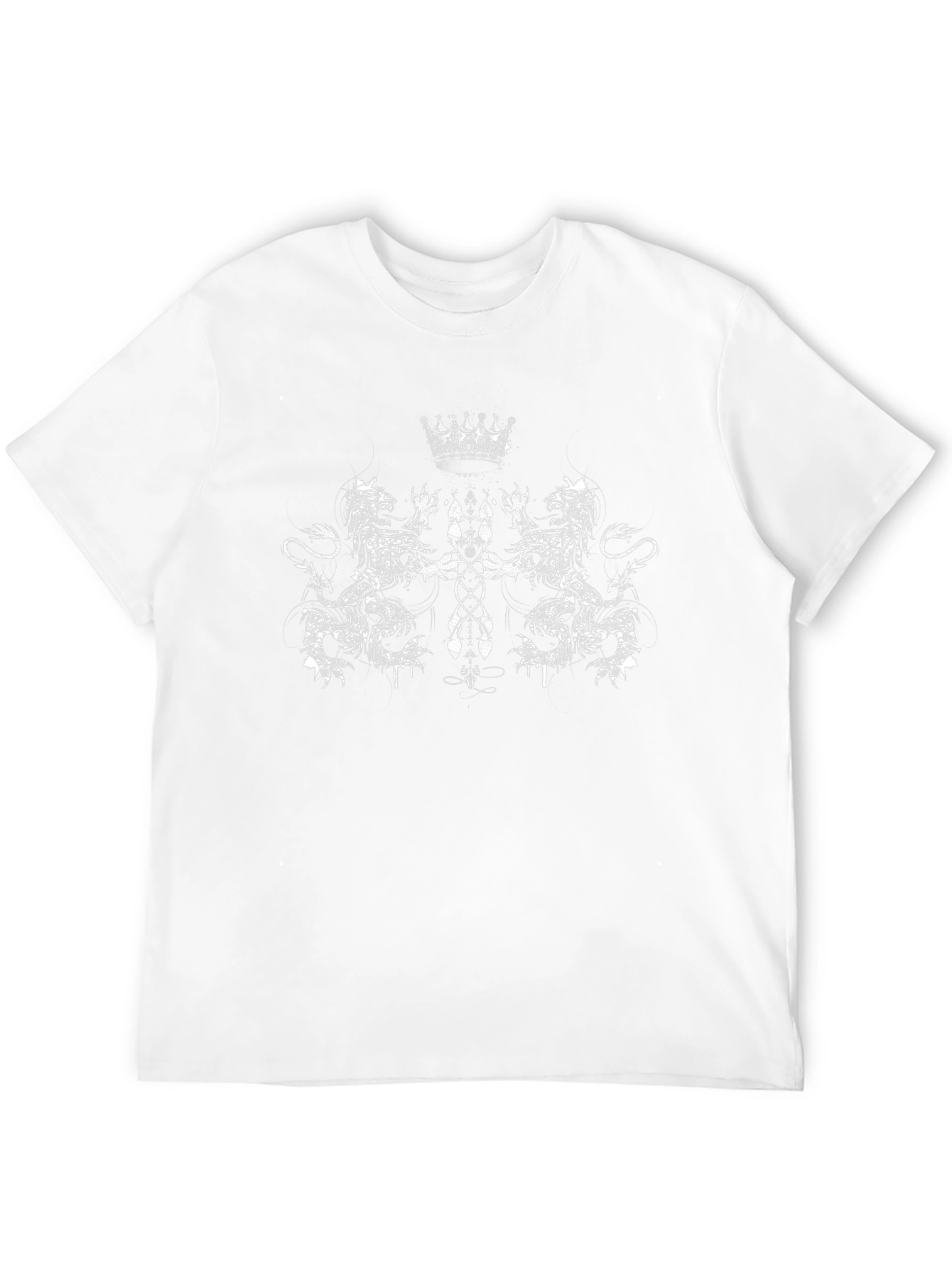 Black T-Shirt with Lion Crest Graphic