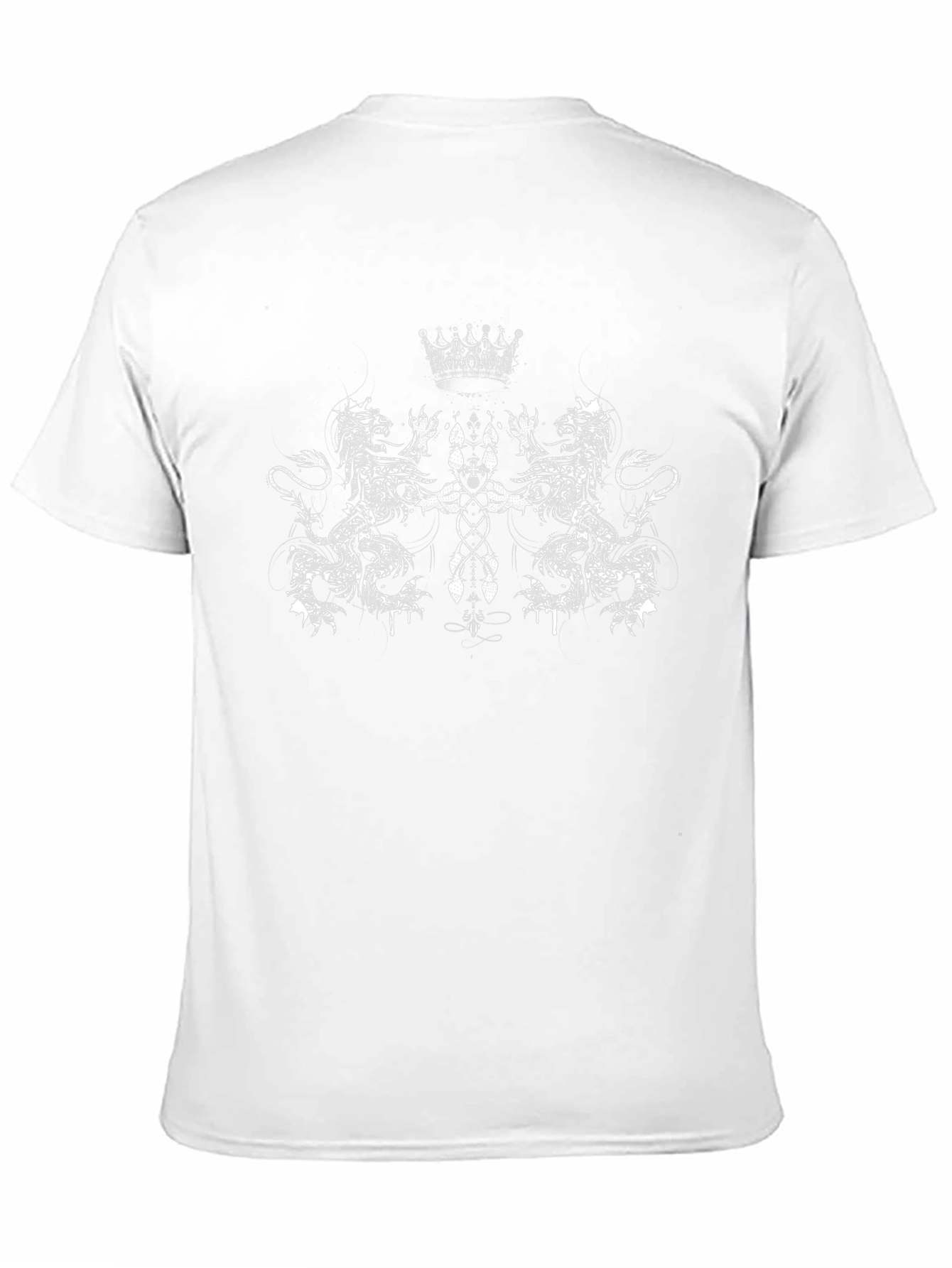 Black T-Shirt with Lion Crest Graphic