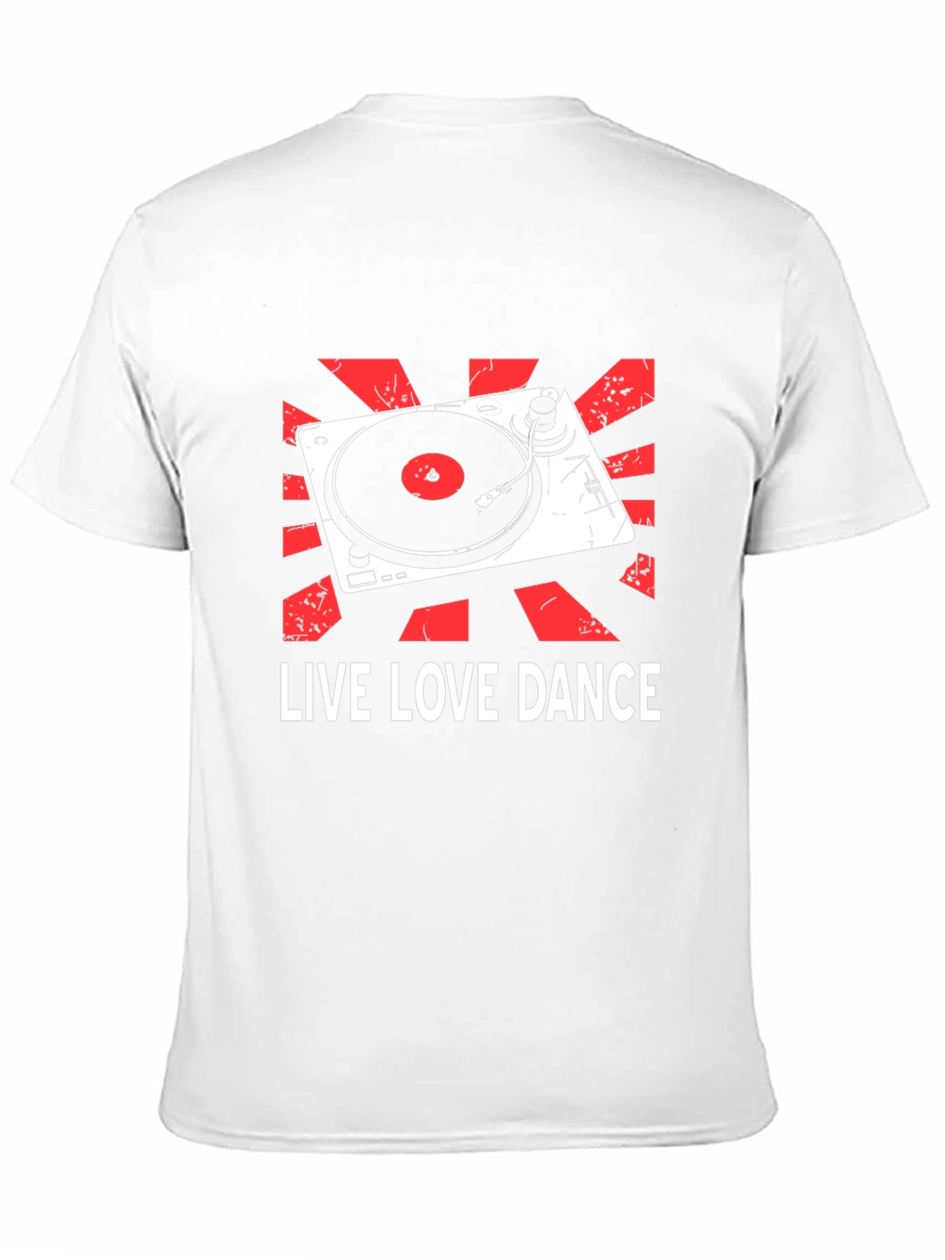Live Love Dance DJ Turntable Graphic T-Shirt