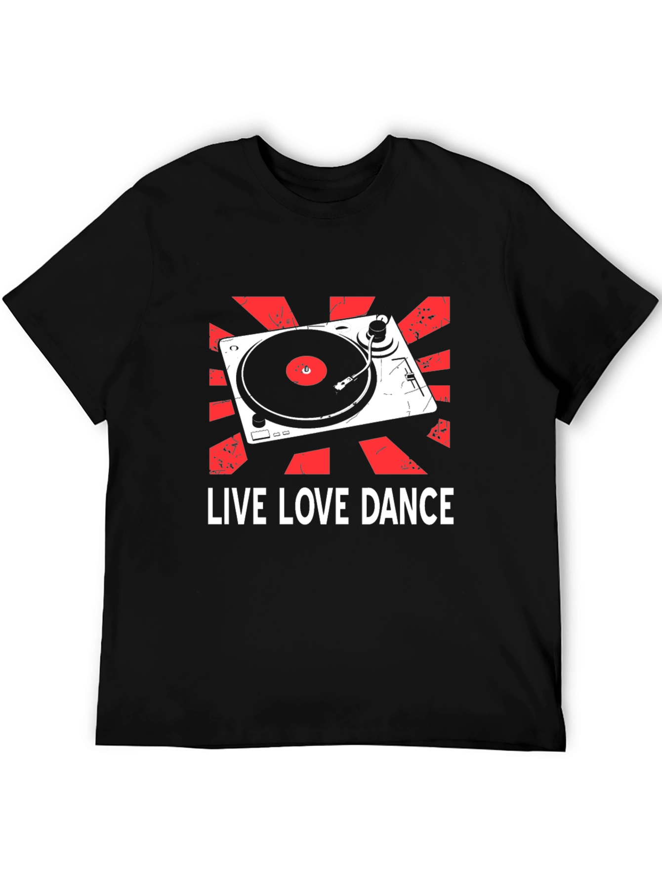 Live Love Dance DJ Turntable Graphic T-Shirt