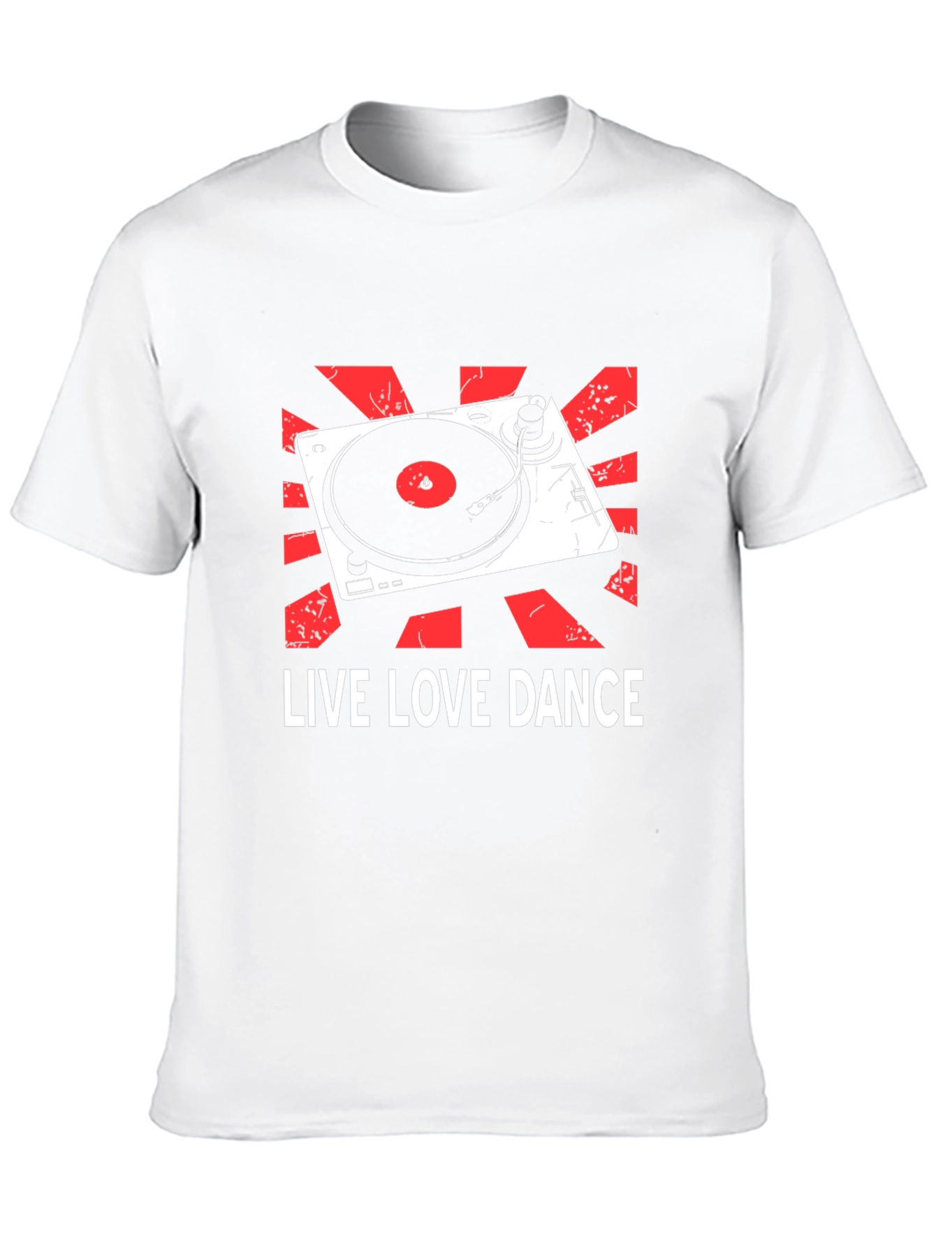 Live Love Dance DJ Turntable Graphic T-Shirt