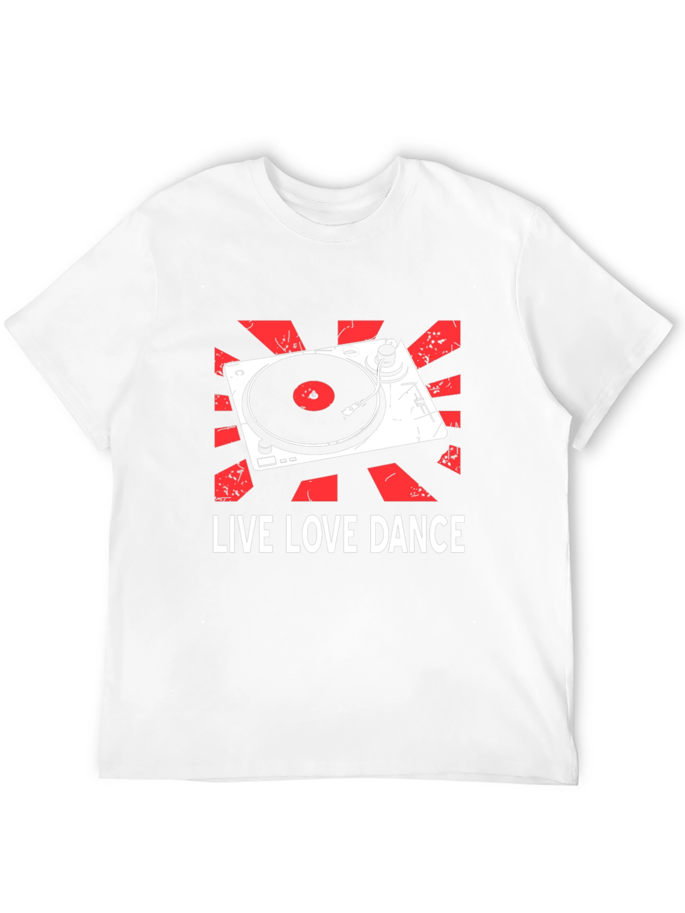 Live Love Dance DJ Turntable Graphic T-Shirt