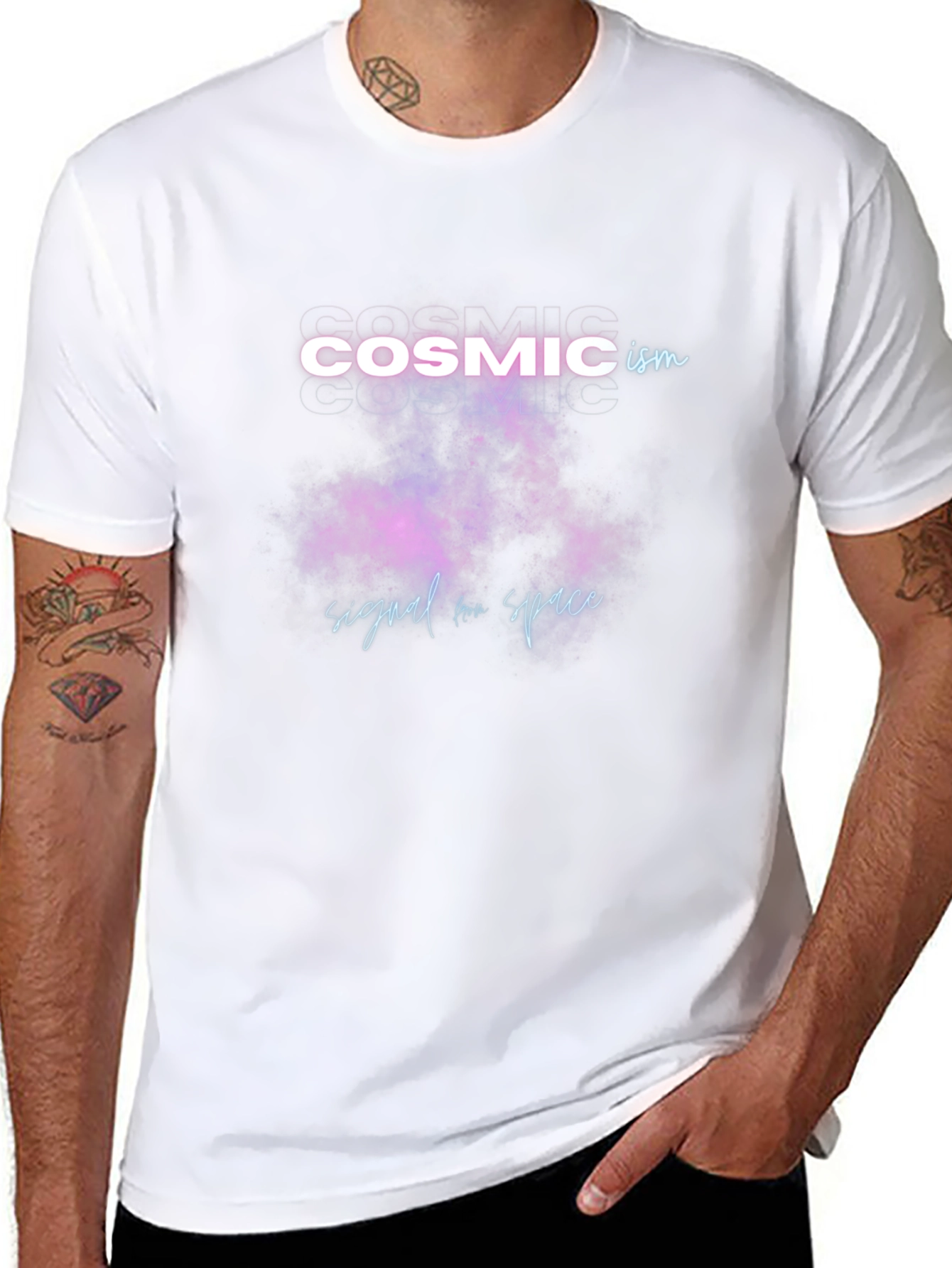 Cosmicism Graphic Tee - Signal from Space Black T-Shirt