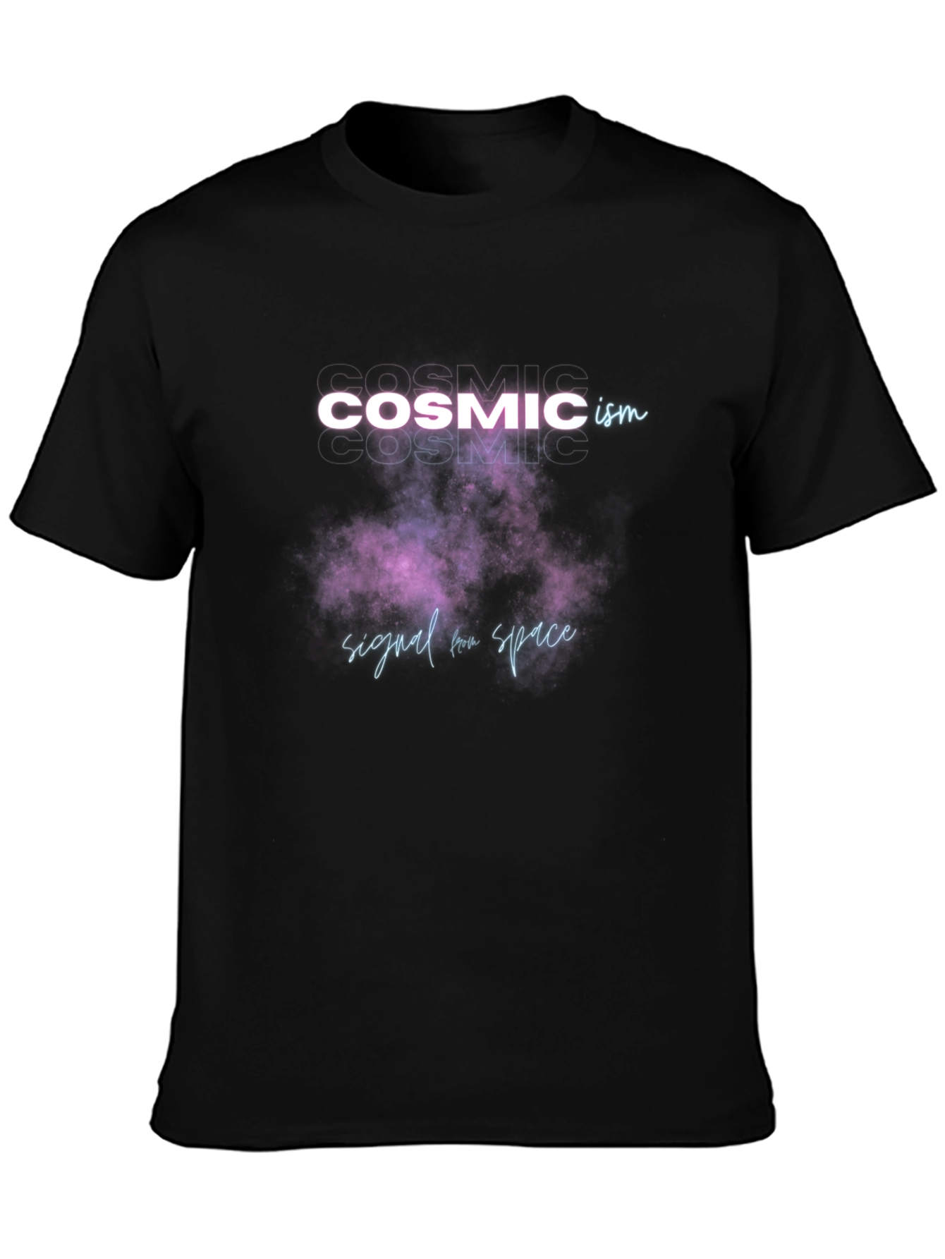 Cosmicism Graphic Tee - Signal from Space Black T-Shirt