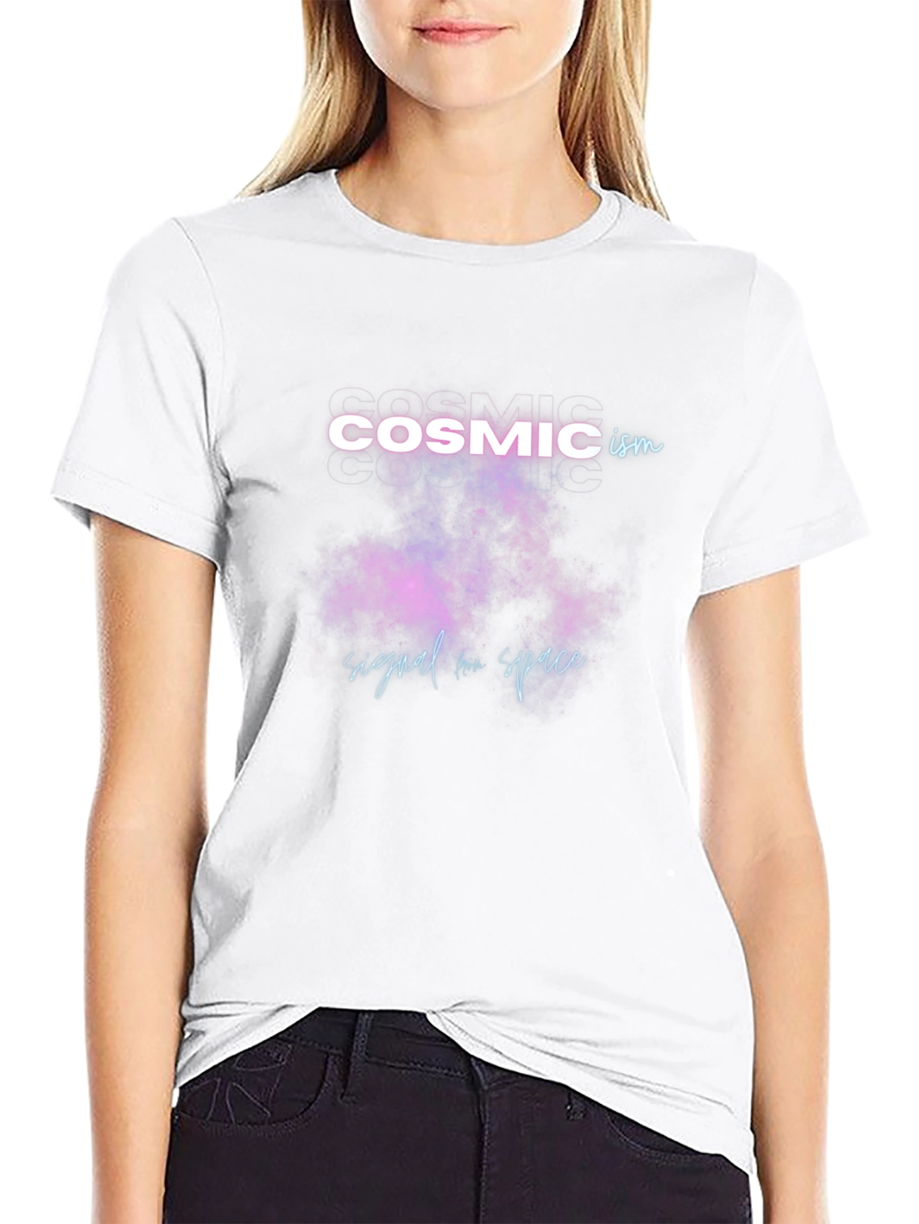 Cosmicism Graphic Tee - Signal from Space Black T-Shirt