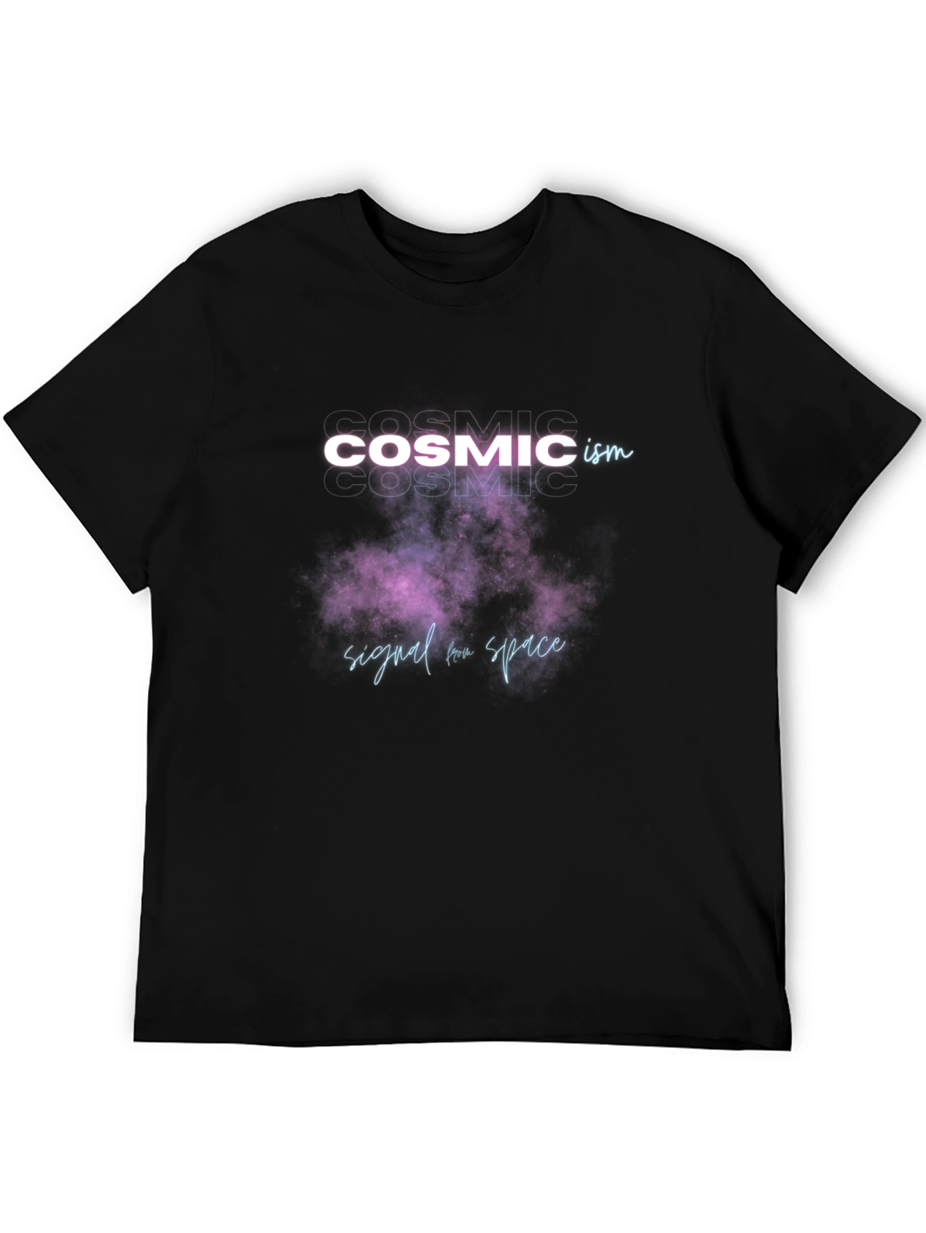 Cosmicism Graphic Tee - Signal from Space Black T-Shirt