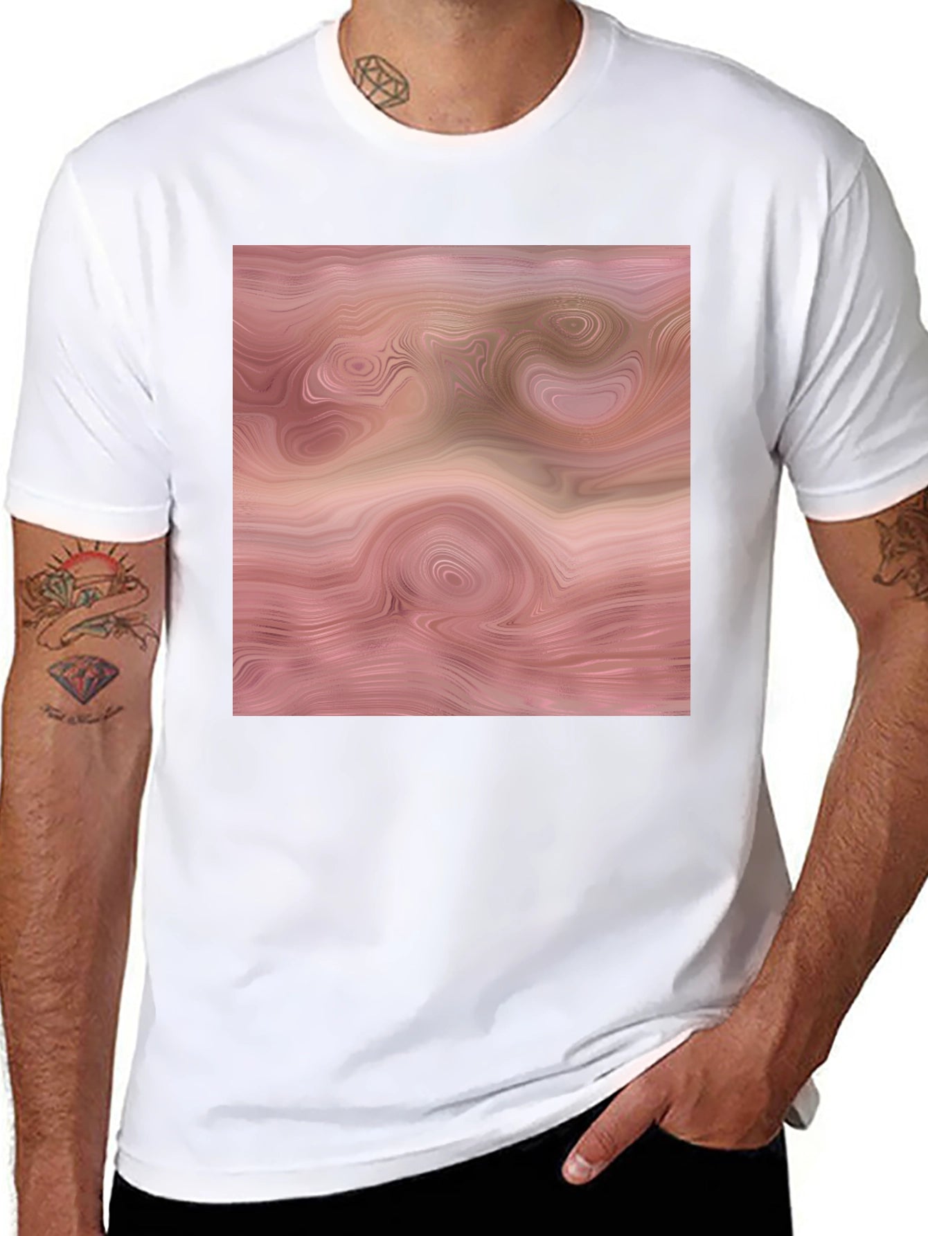 Abstract Swirl Graphic Tee - Modern Casual Style