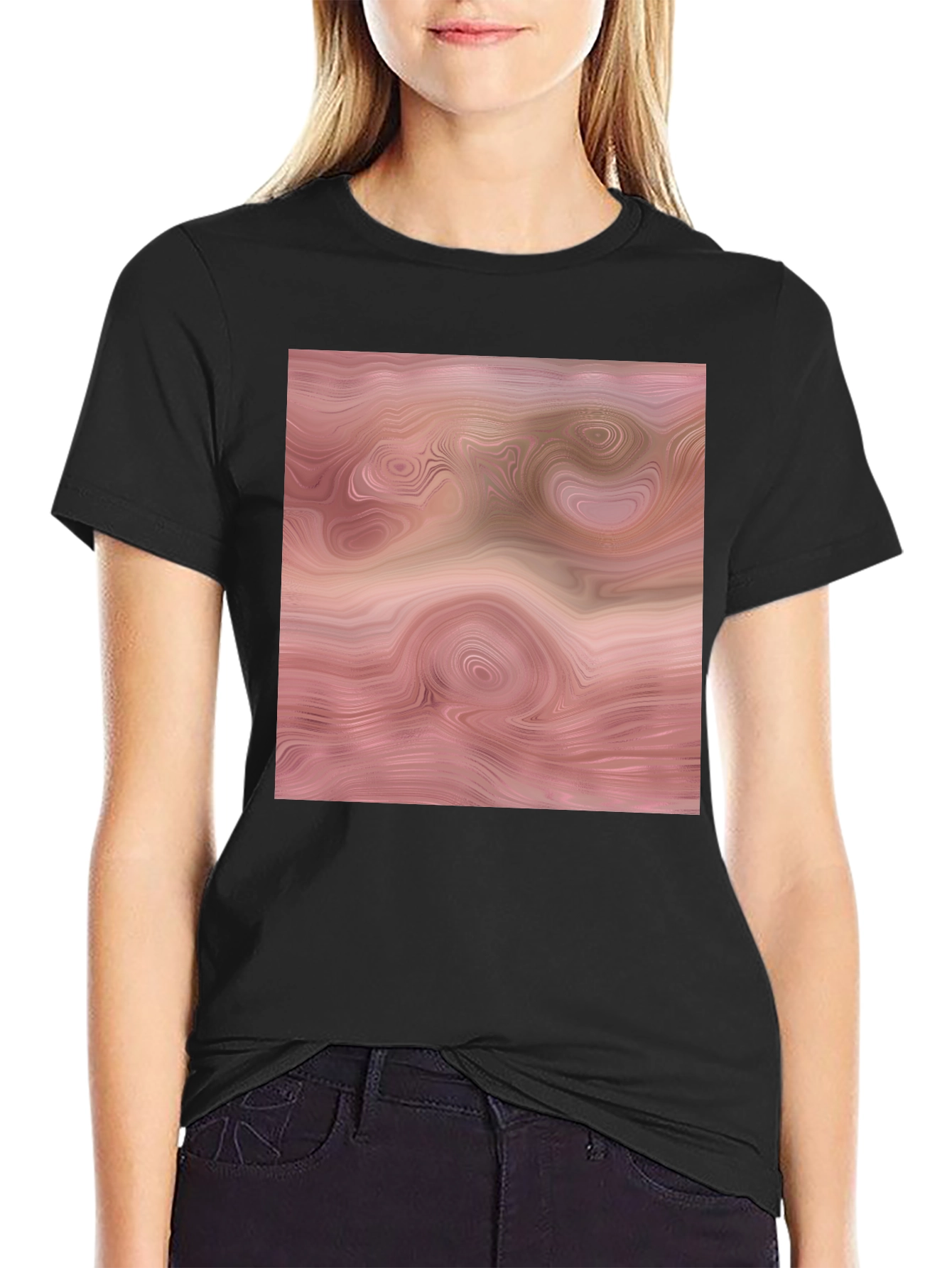 Abstract Swirl Graphic Tee - Modern Casual Style
