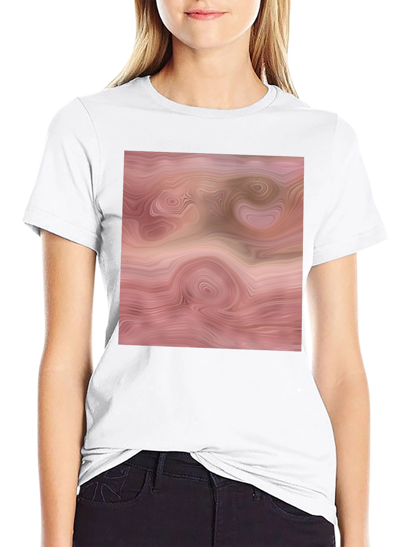 Abstract Swirl Graphic Tee - Modern Casual Style