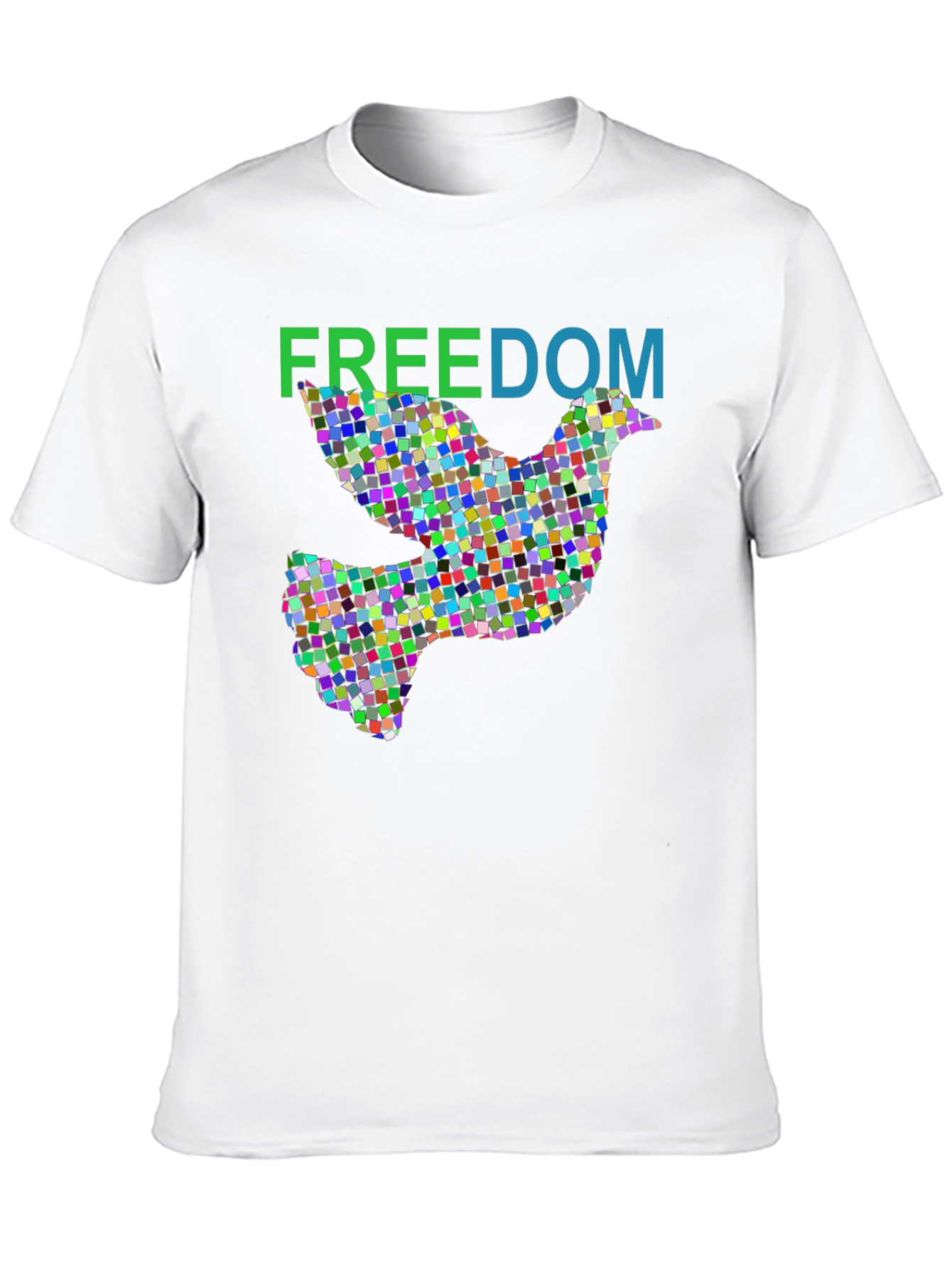 Freedom Dove Graphic Tee - Stylish Mens Black T-Shirt