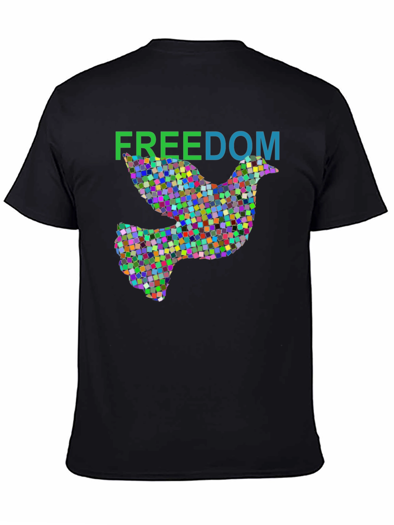 Freedom Dove Graphic Tee - Stylish Mens Black T-Shirt