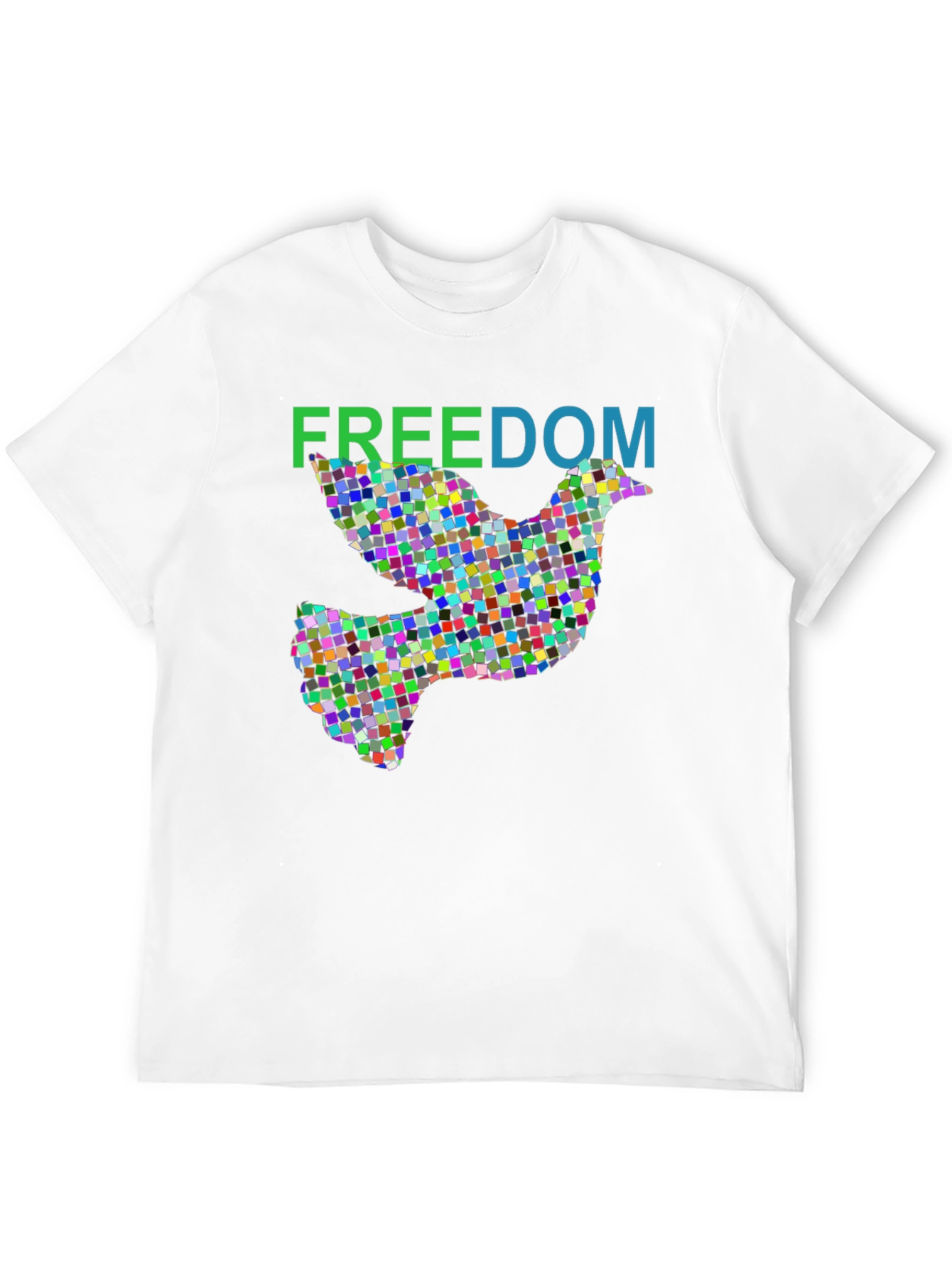 Freedom Dove Graphic Tee - Stylish Mens Black T-Shirt
