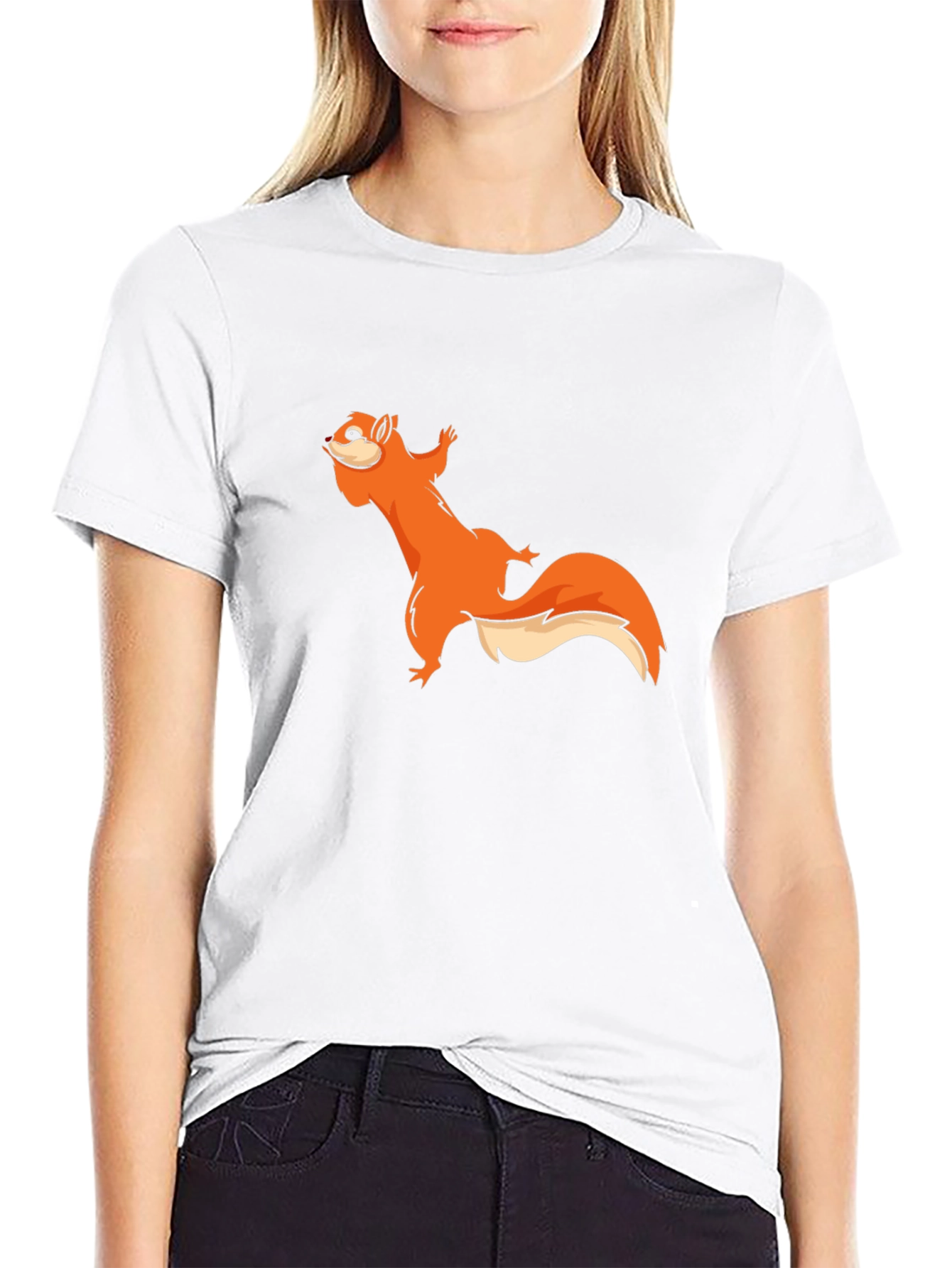 Squirrel Graphic Black T-Shirt - Unisex