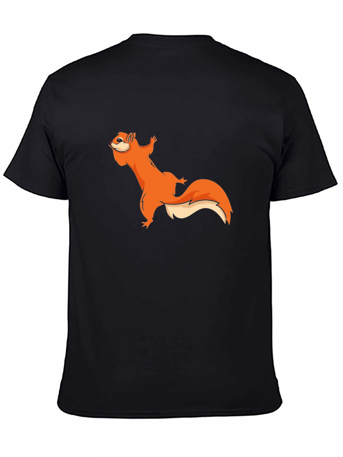 Squirrel Graphic Black T-Shirt - Unisex