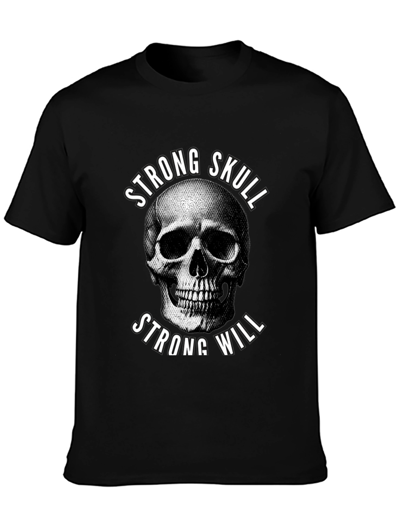 Strong Skull Strong Will Graphic Tee - Black