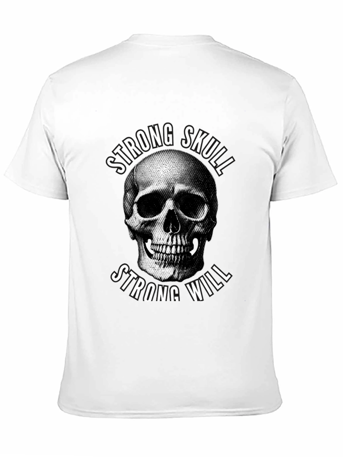 Strong Skull Strong Will Graphic Tee - Black