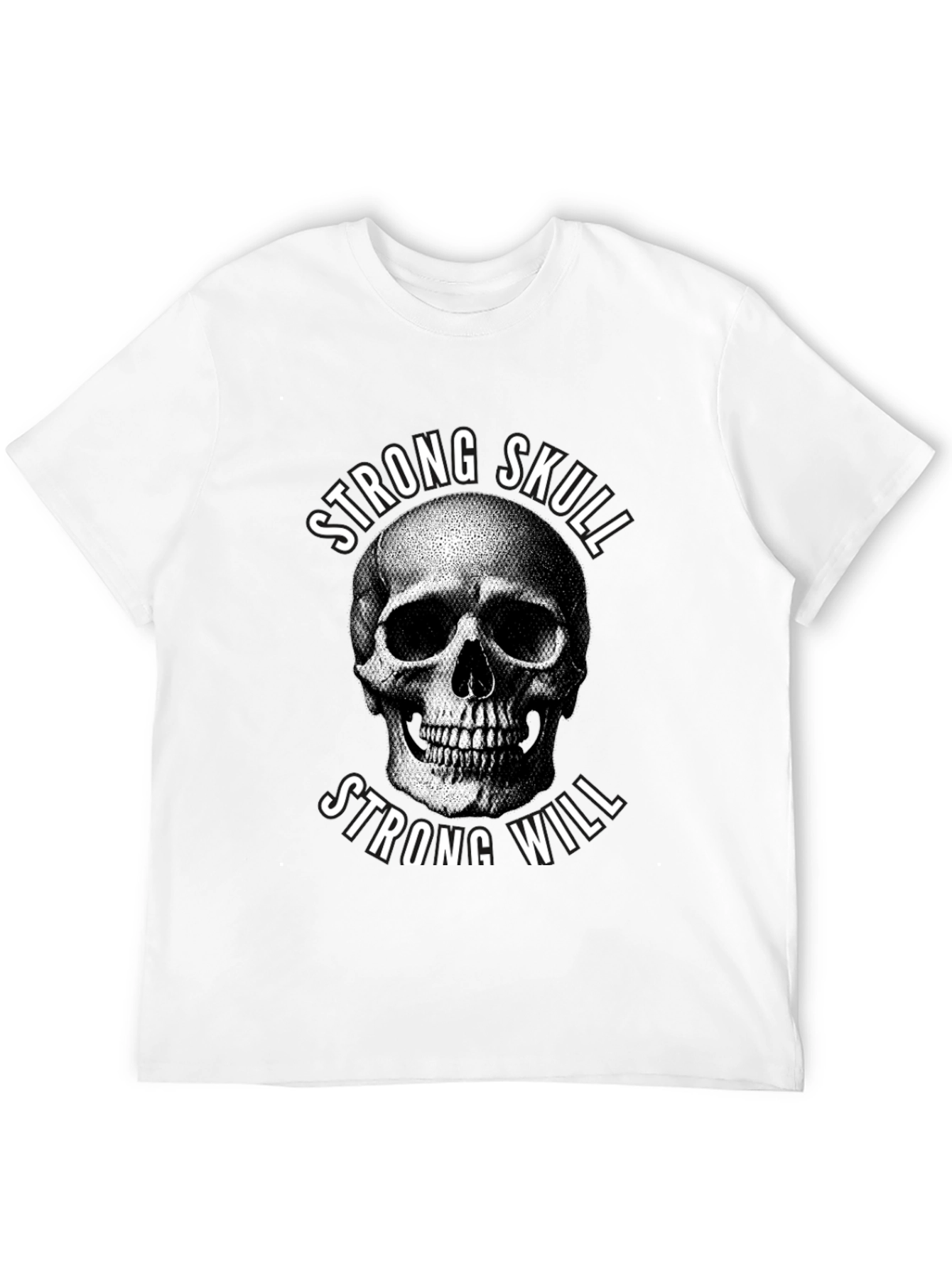 Strong Skull Strong Will Graphic Tee - Black
