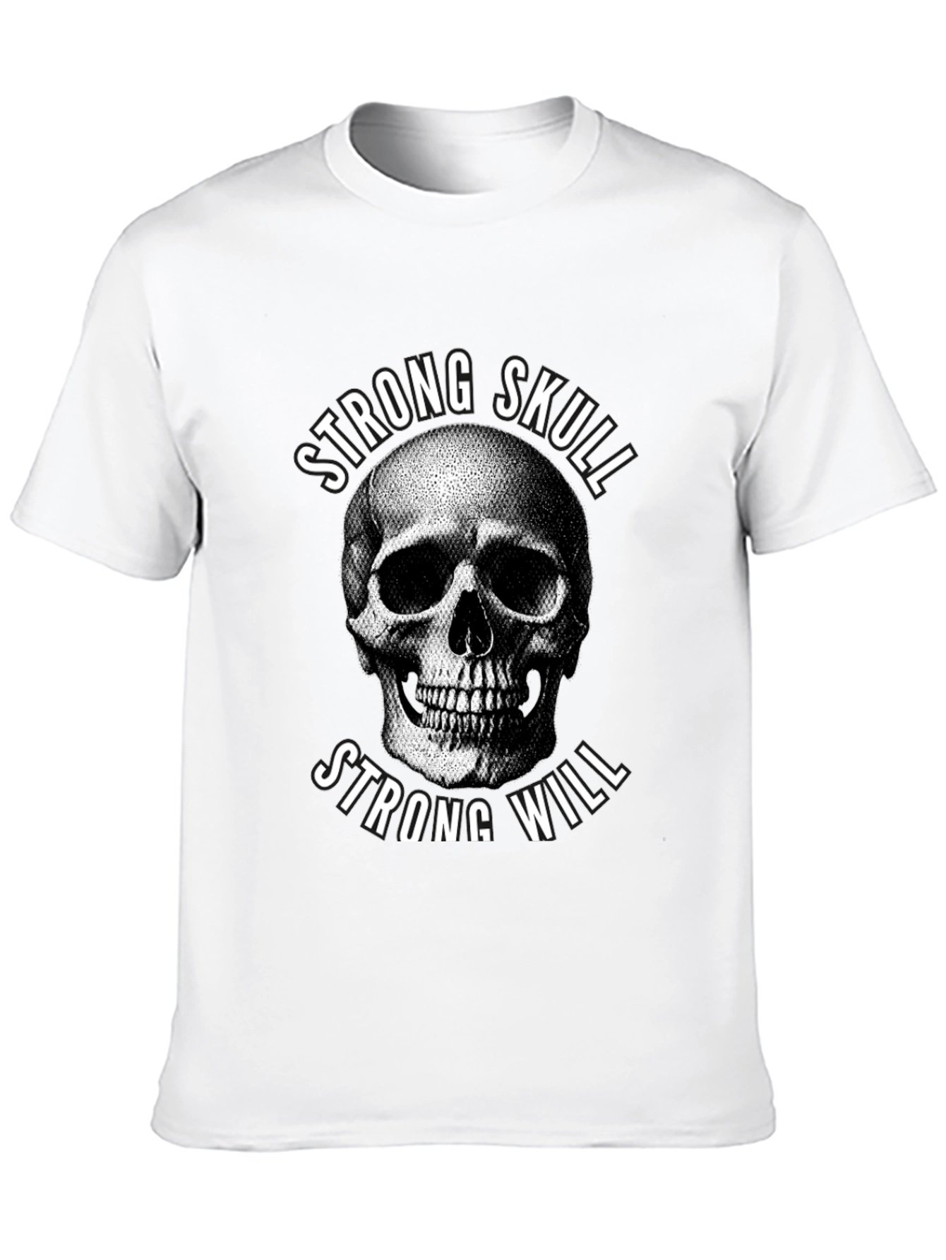 Strong Skull Strong Will Graphic Tee - Black