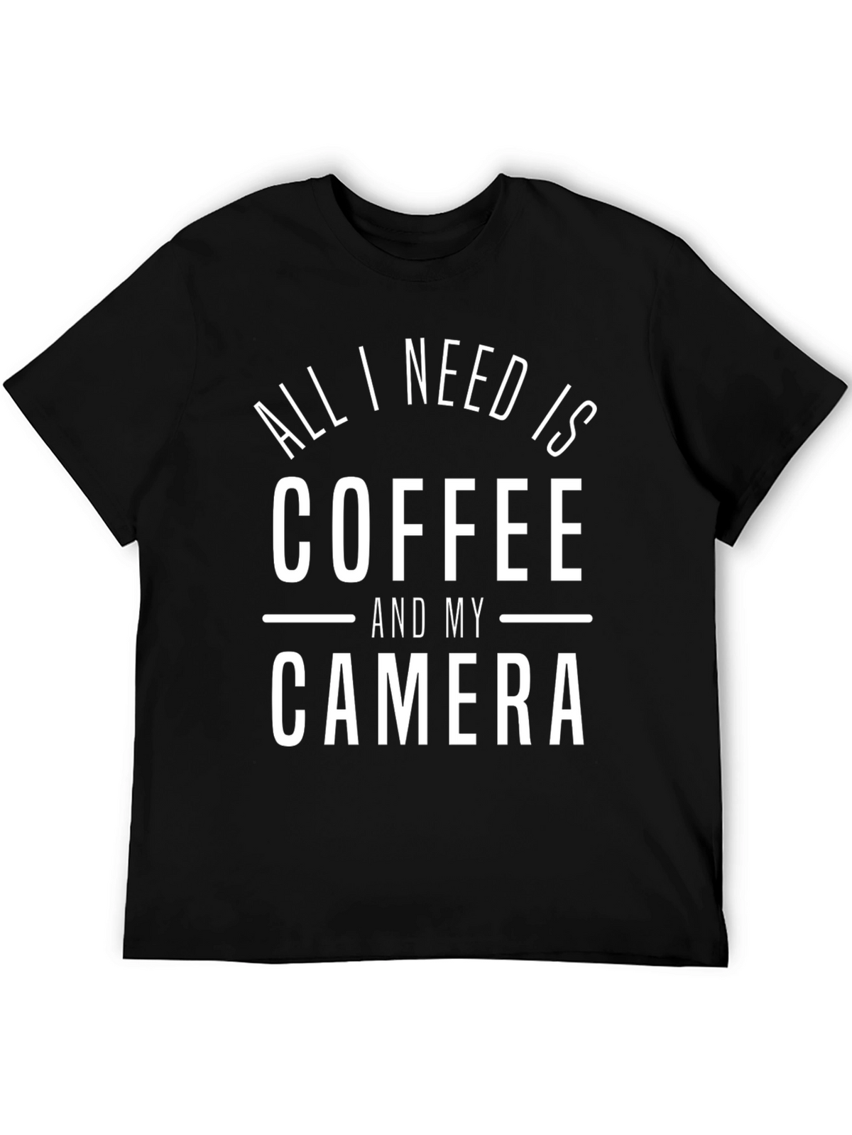Coffee & Camera Graphic Tee - Black Unisex Shirt