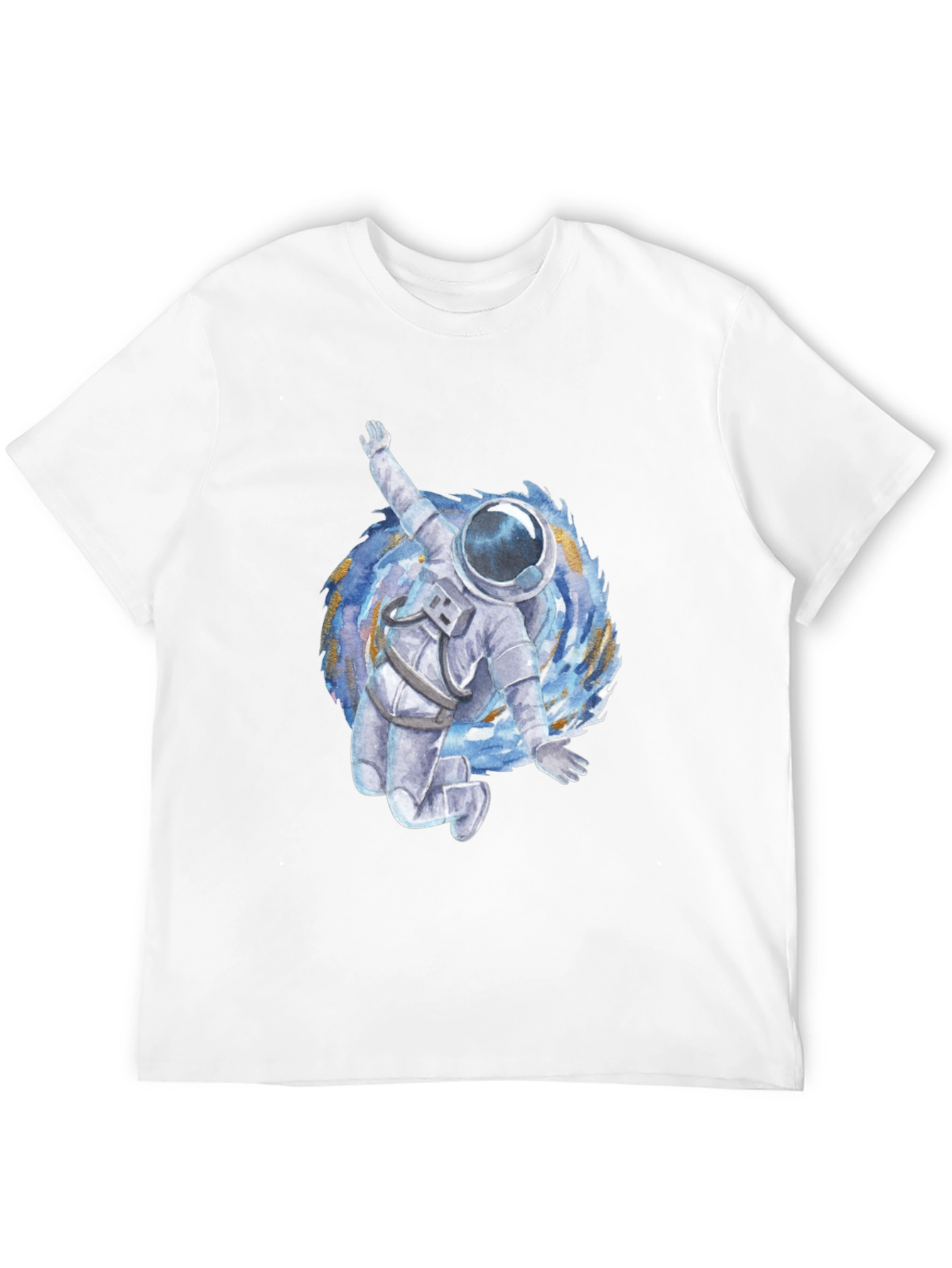 Astronaut in Vortex Graphic Tee - Black