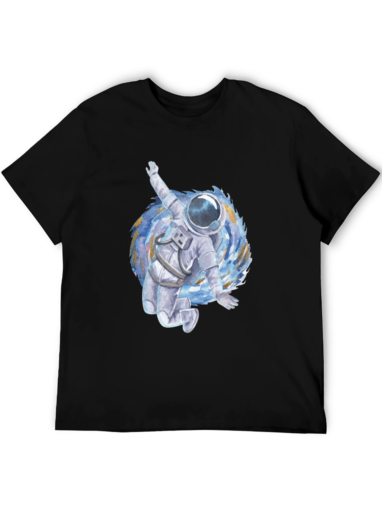 Astronaut in Vortex Graphic Tee - Black