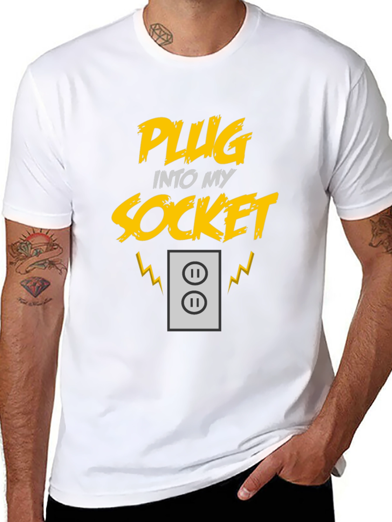 Plug Into My Socket Graphic T-Shirt