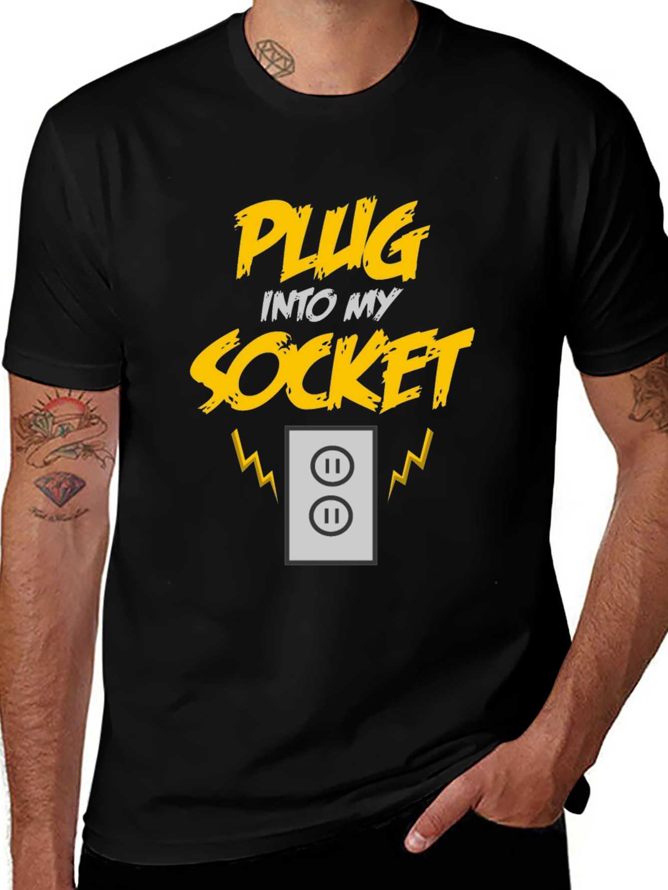 Plug Into My Socket Graphic T-Shirt