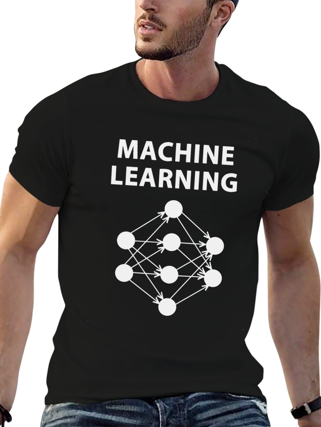 Machine Learning Neural Network Black T-Shirt