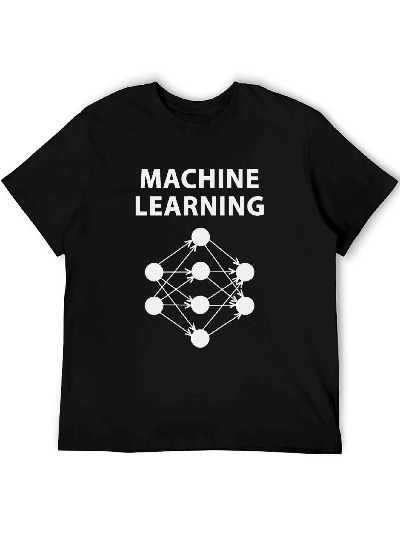 Machine Learning Neural Network Black T-Shirt