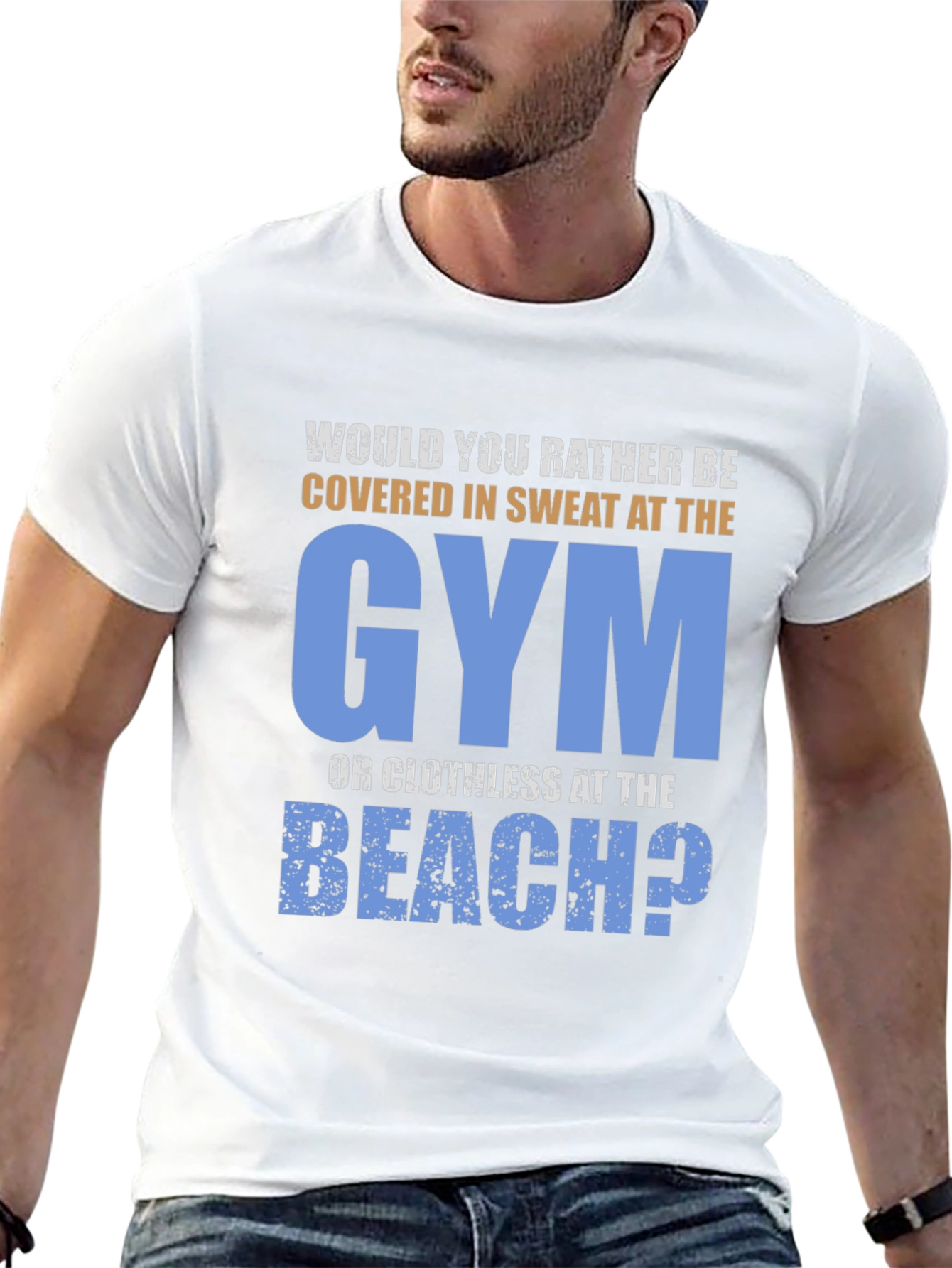Gym or Beach Mens T-Shirt