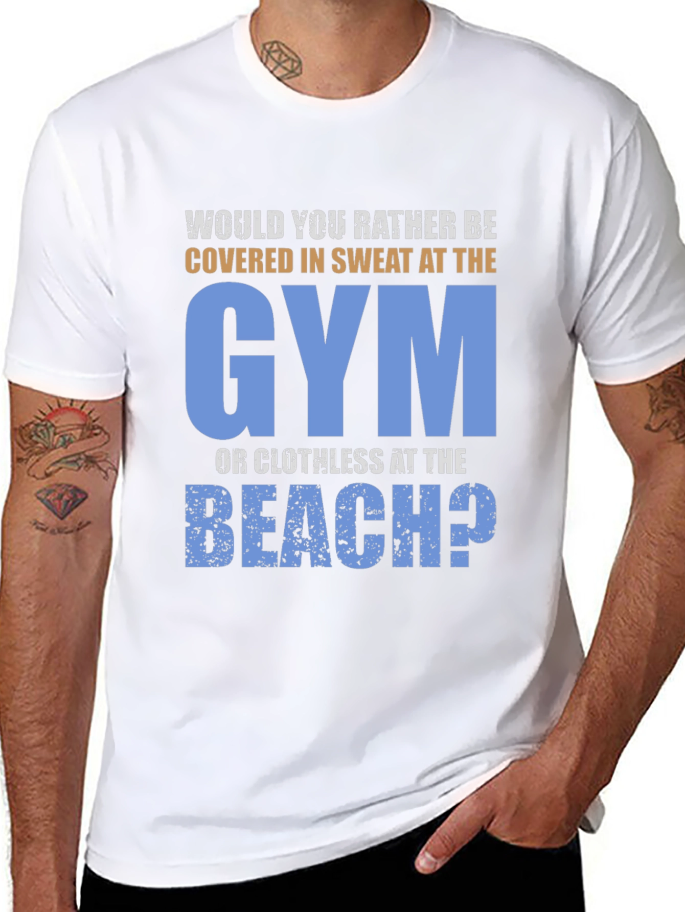 Gym or Beach Mens T-Shirt