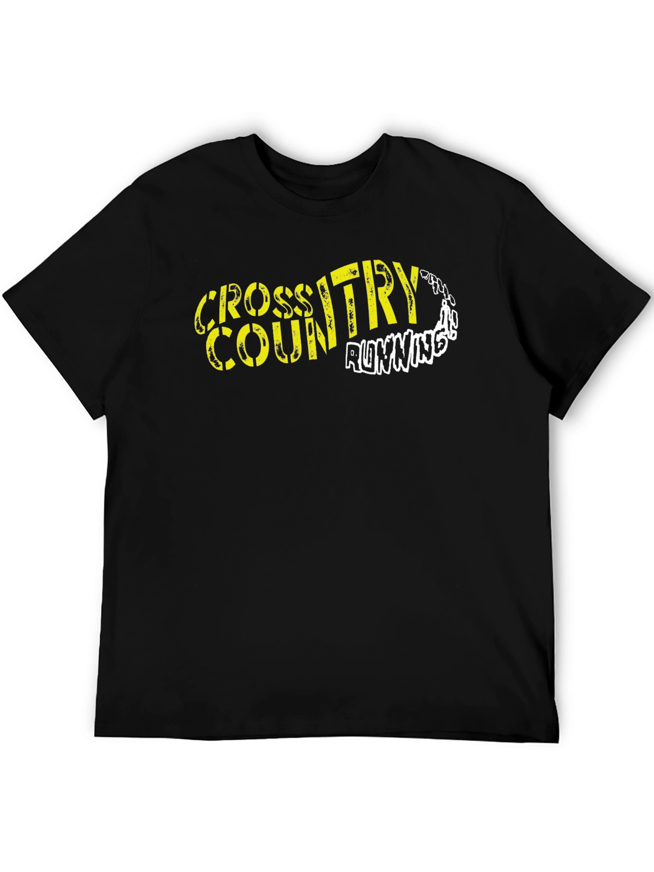 Cross Country Running Black Graphic Tee