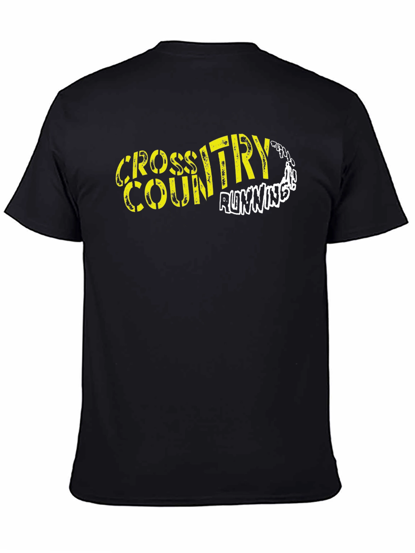 Cross Country Running Black Graphic Tee