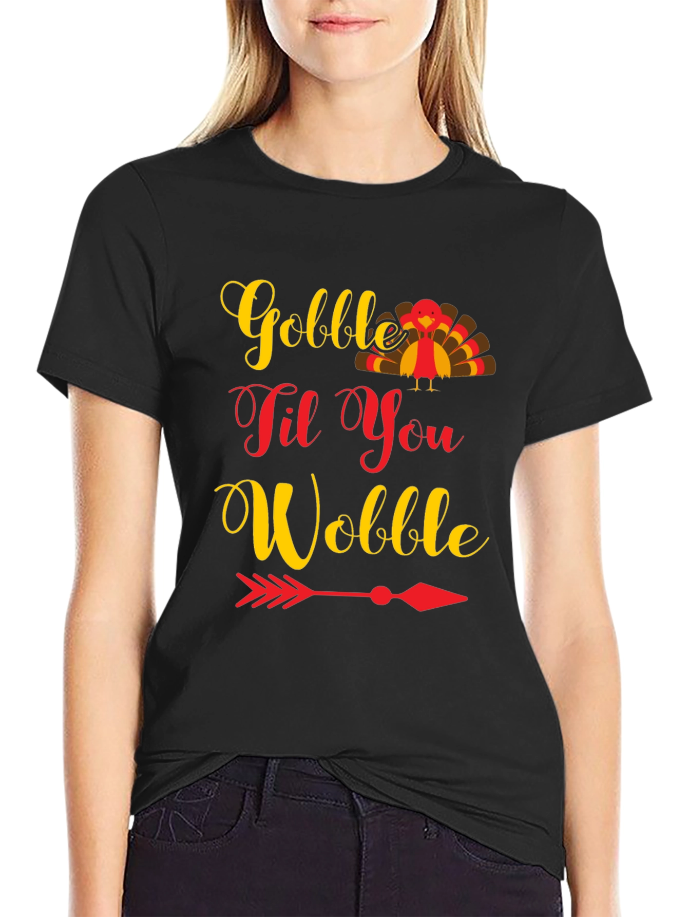 Gobble Til You Wobble Thanksgiving T-Shirt