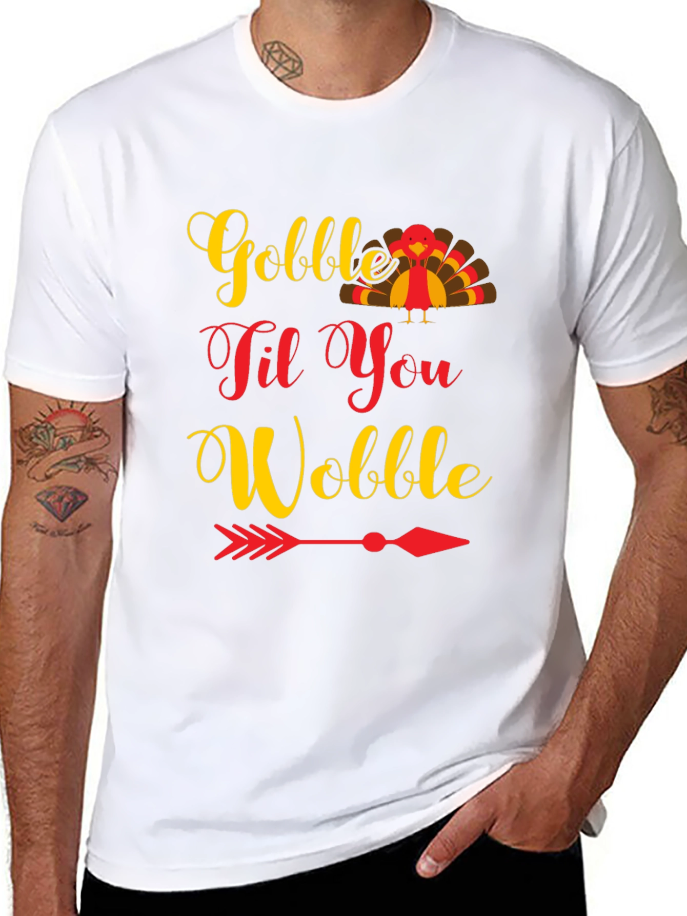 Gobble Til You Wobble Thanksgiving T-Shirt