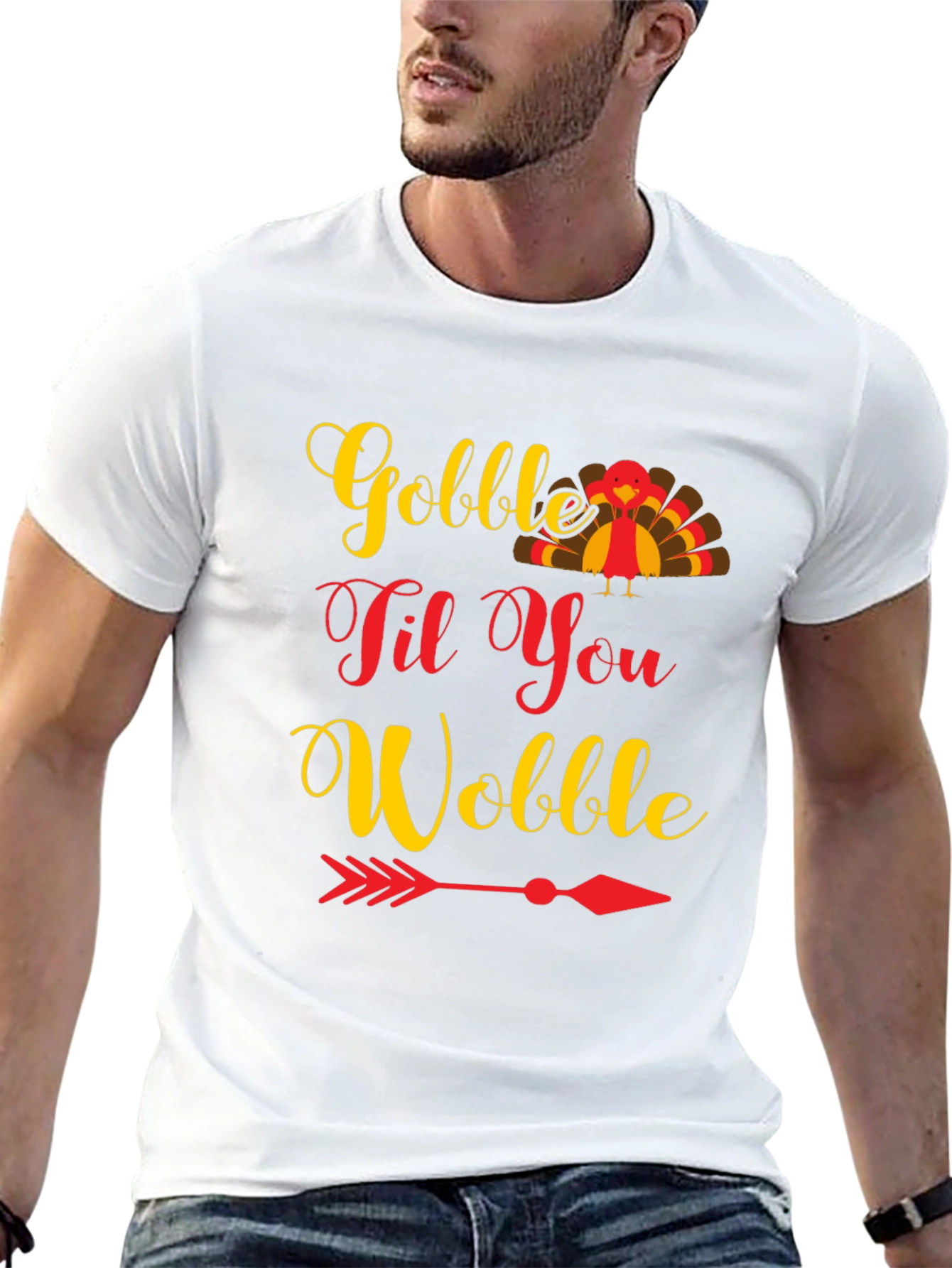 Gobble Til You Wobble Thanksgiving T-Shirt